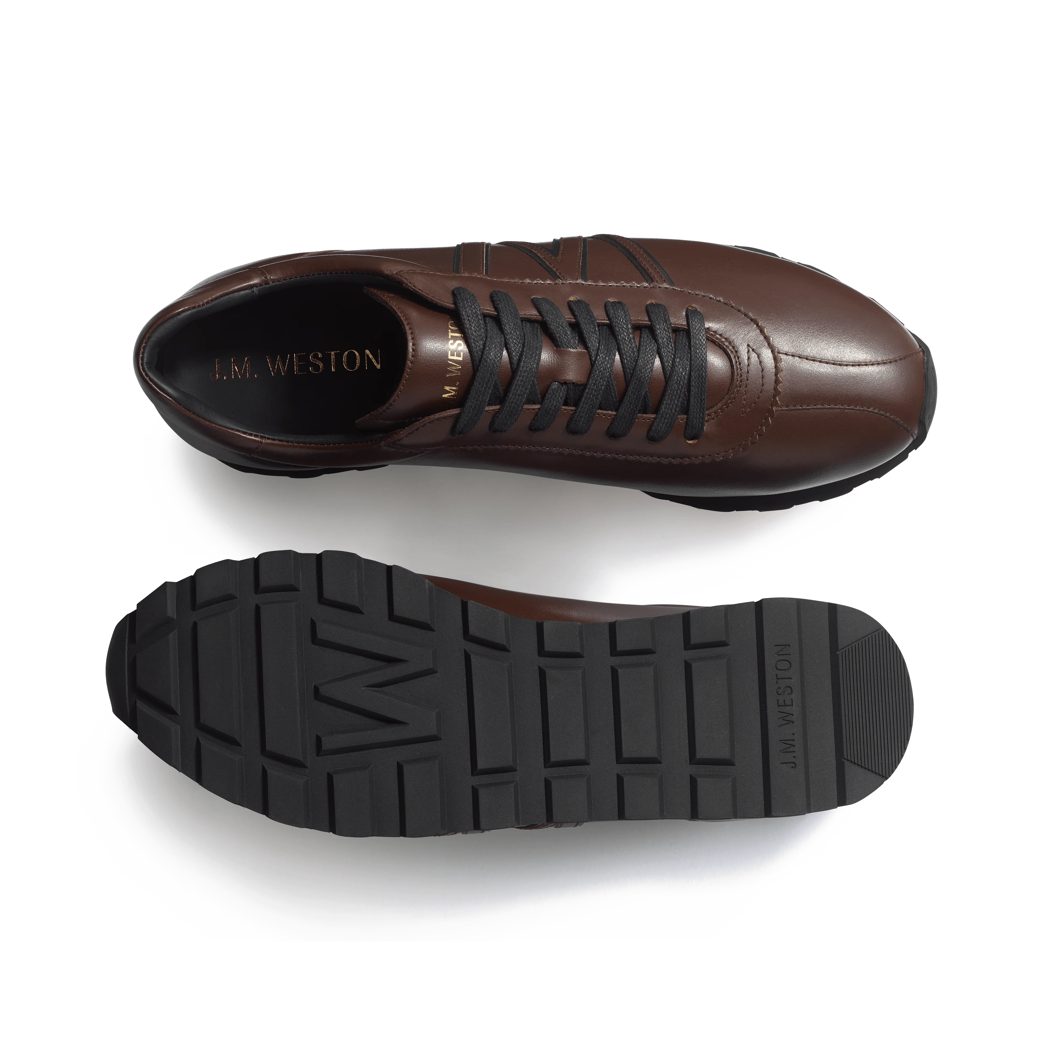 Basket On My Way [cuir veau lisse sport marron foncé] - Image 4