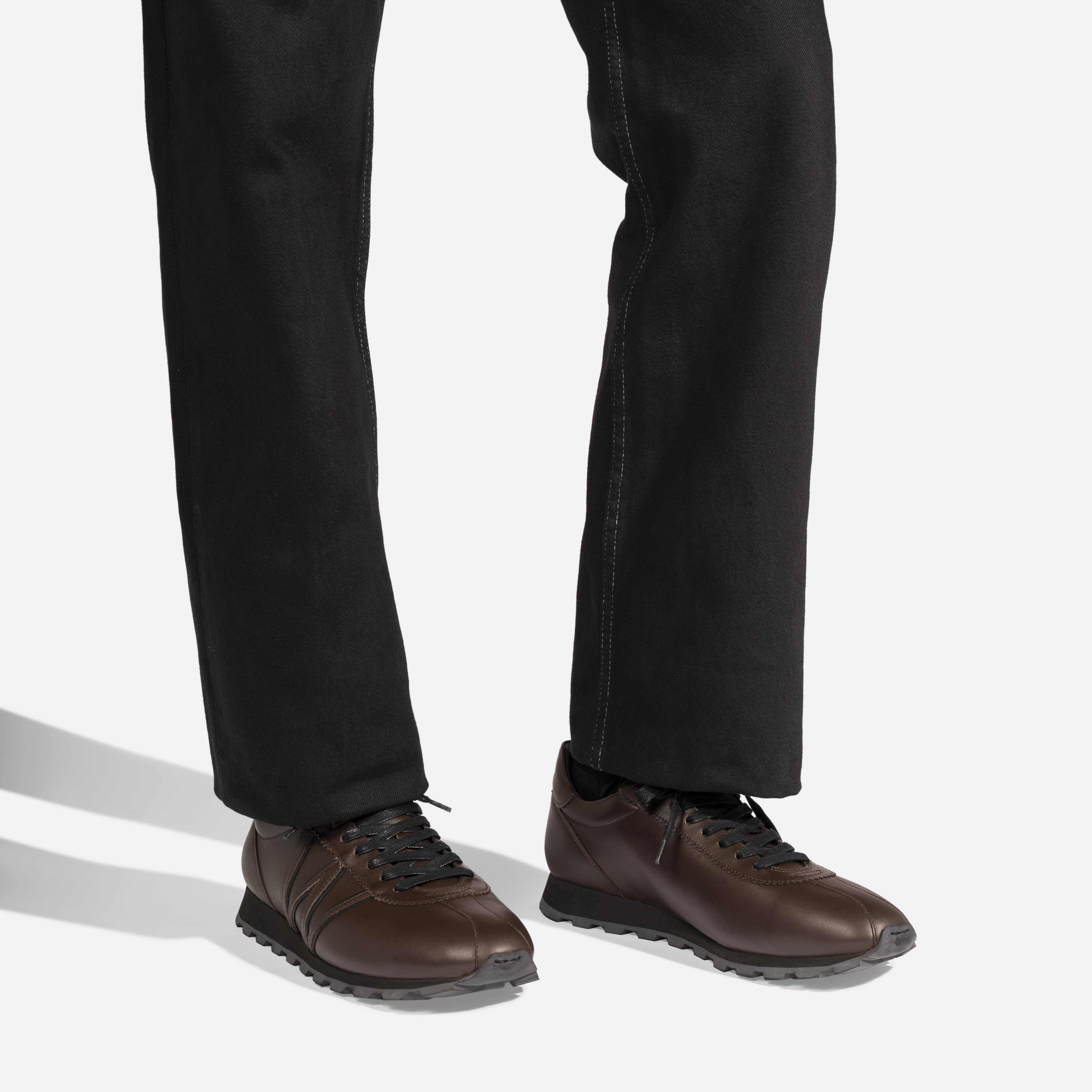 Basket On My Way [cuir veau lisse sport marron foncé] - Image 5