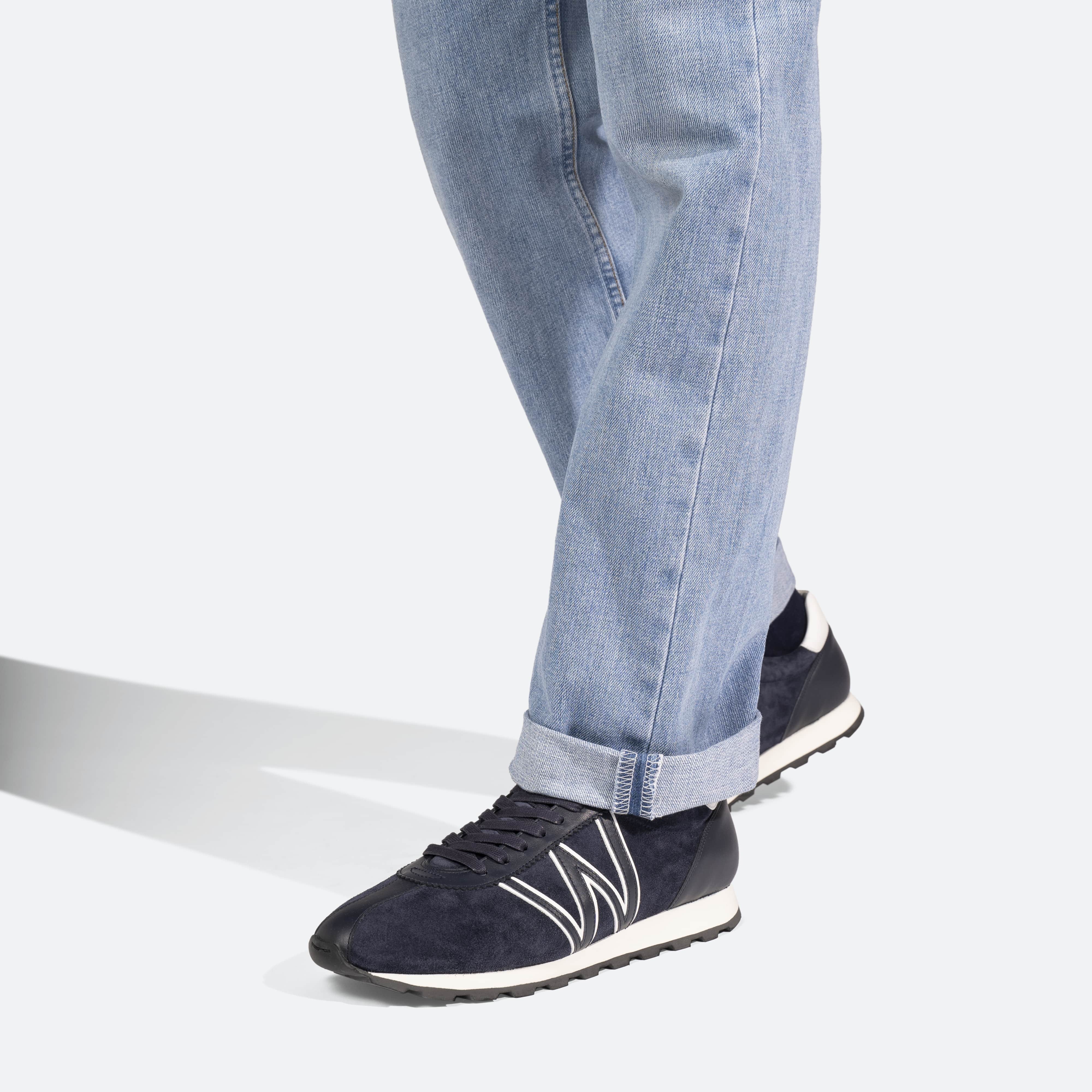 Basket On My Way [cuir velours bleu marine] - Image 5