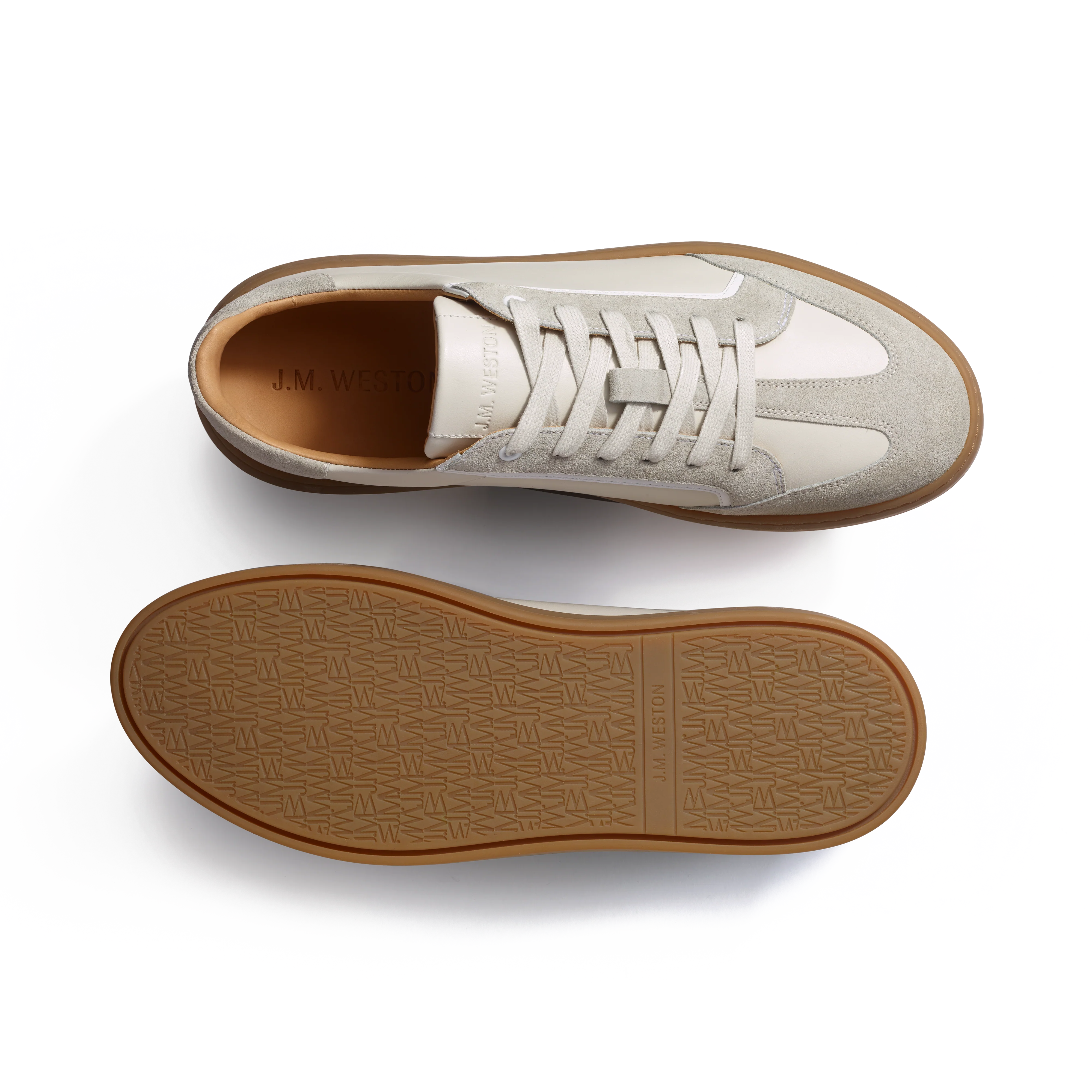 Basket On Time Hirondelle [cuir lisse blanc] - Image 4