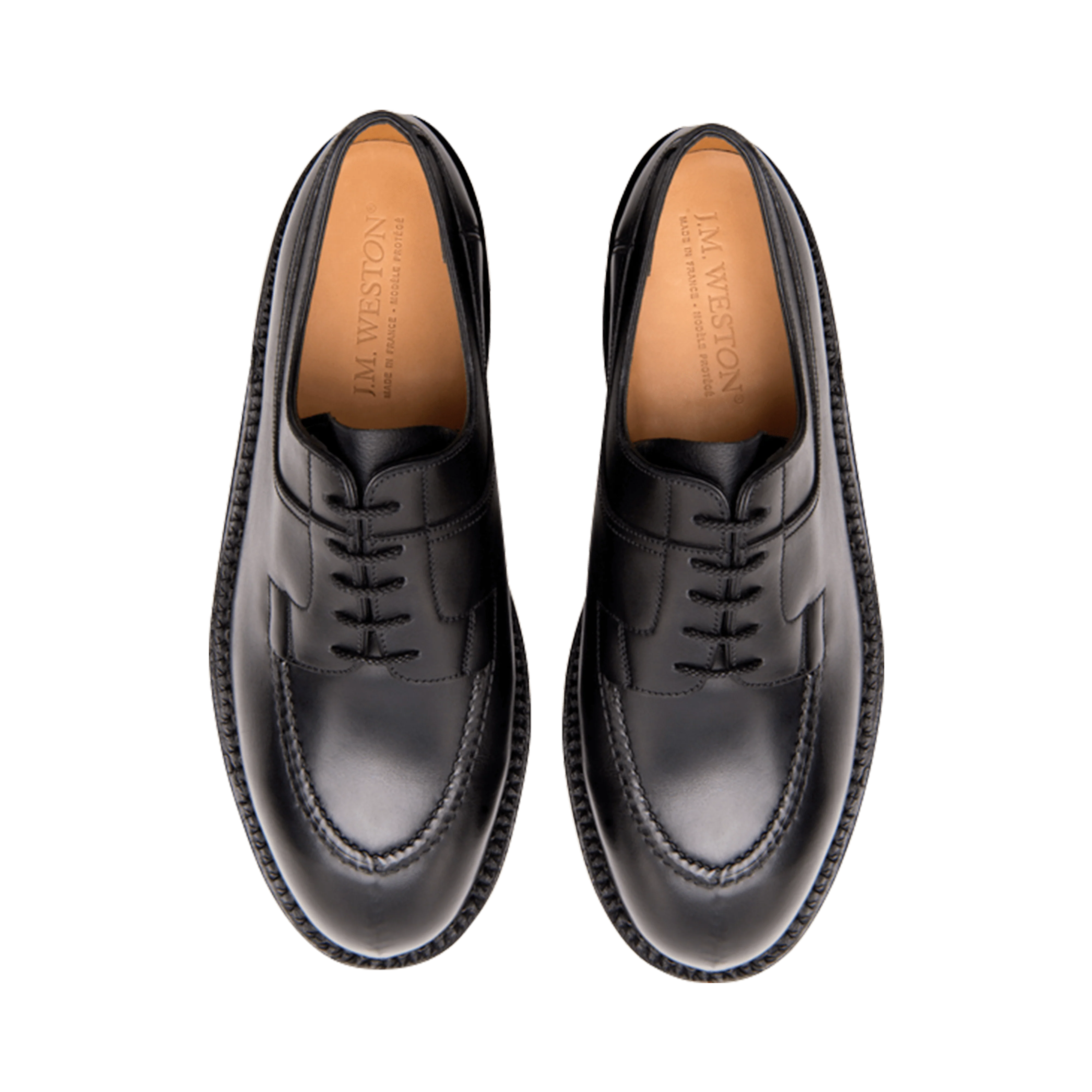 Derby Chasse [homme cuir lisse finition russia noir] - Image 3