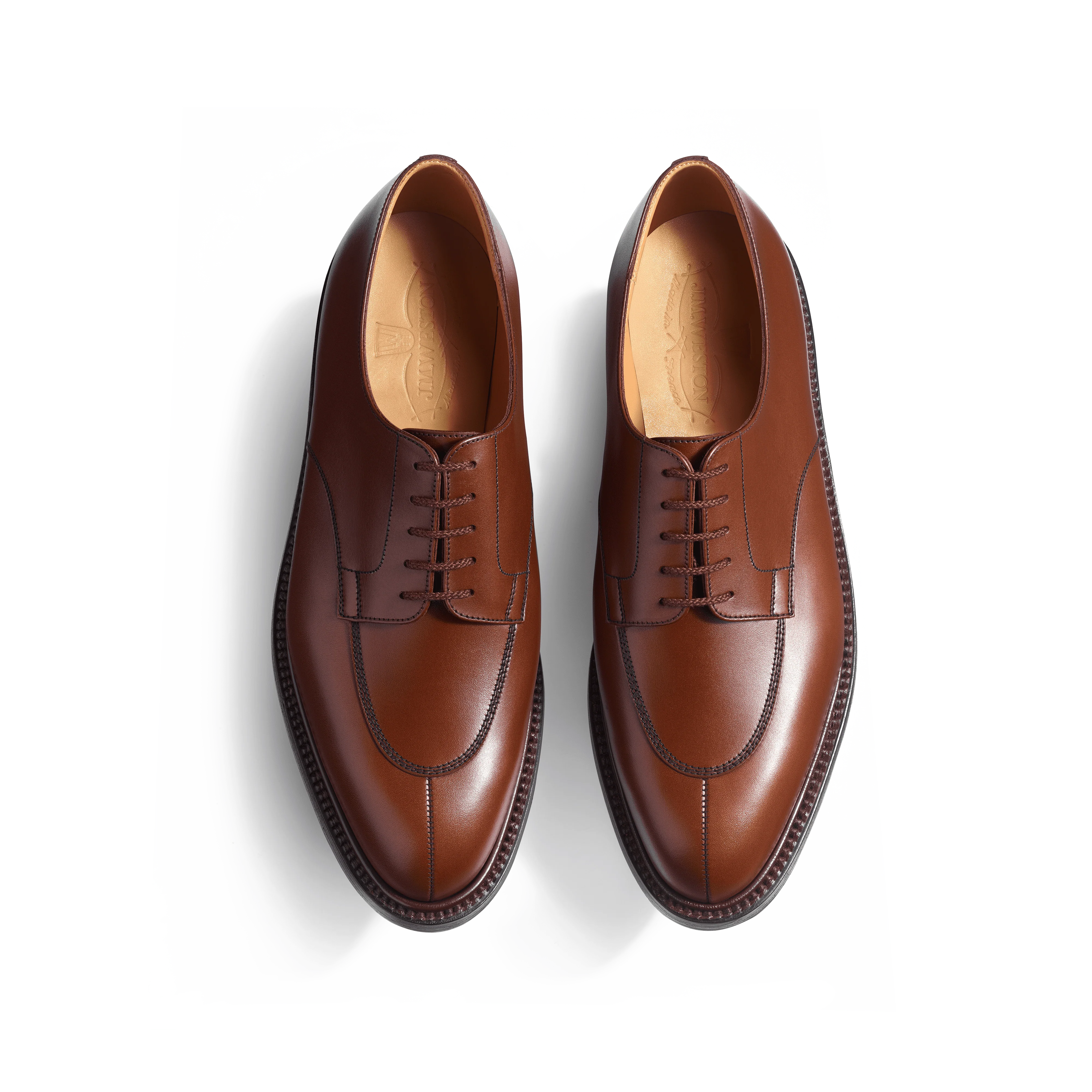 Derby demi-chasse [homme cuir lisse marron bergeronnette] - Image 3