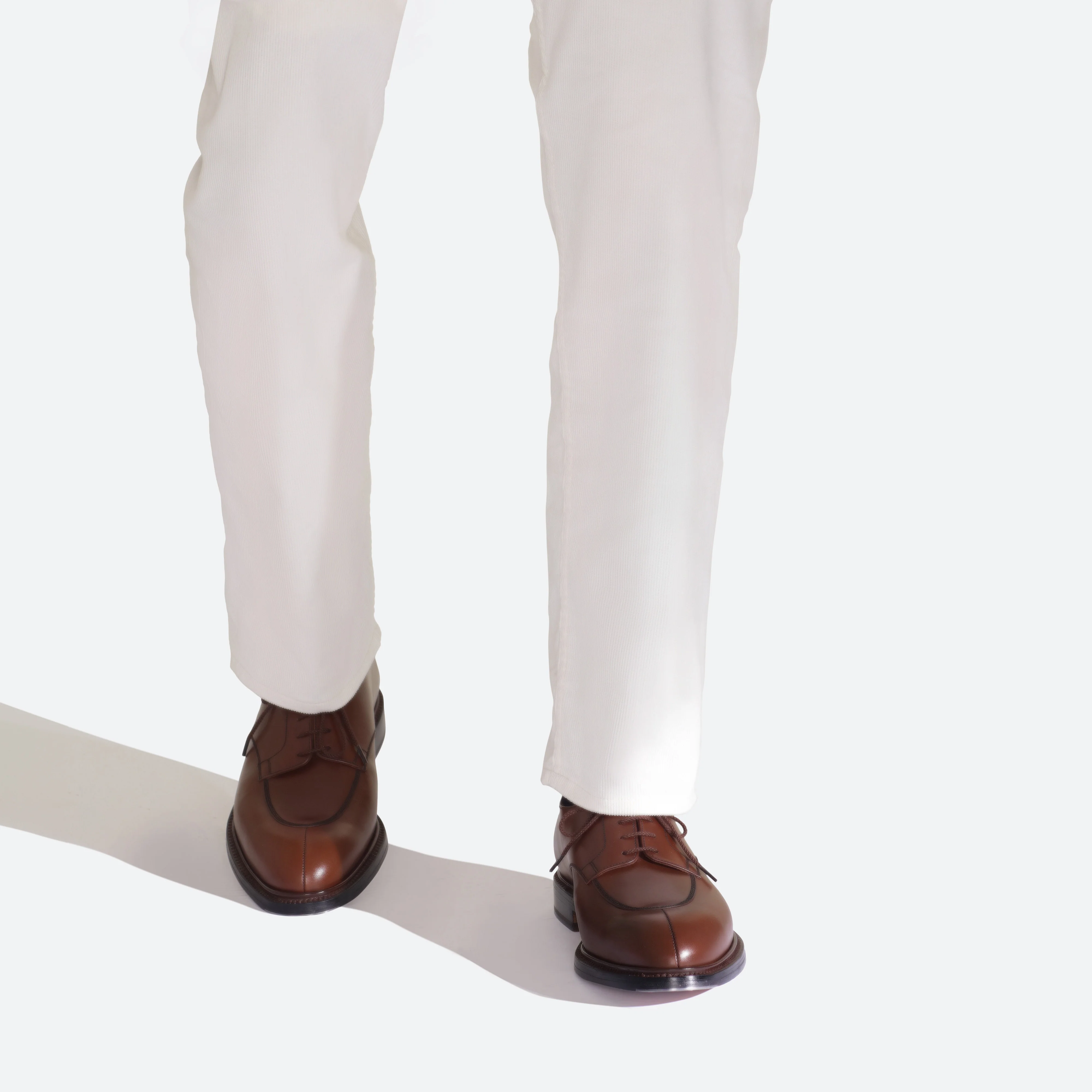 Derby demi-chasse [homme cuir lisse marron bergeronnette] - Image 5