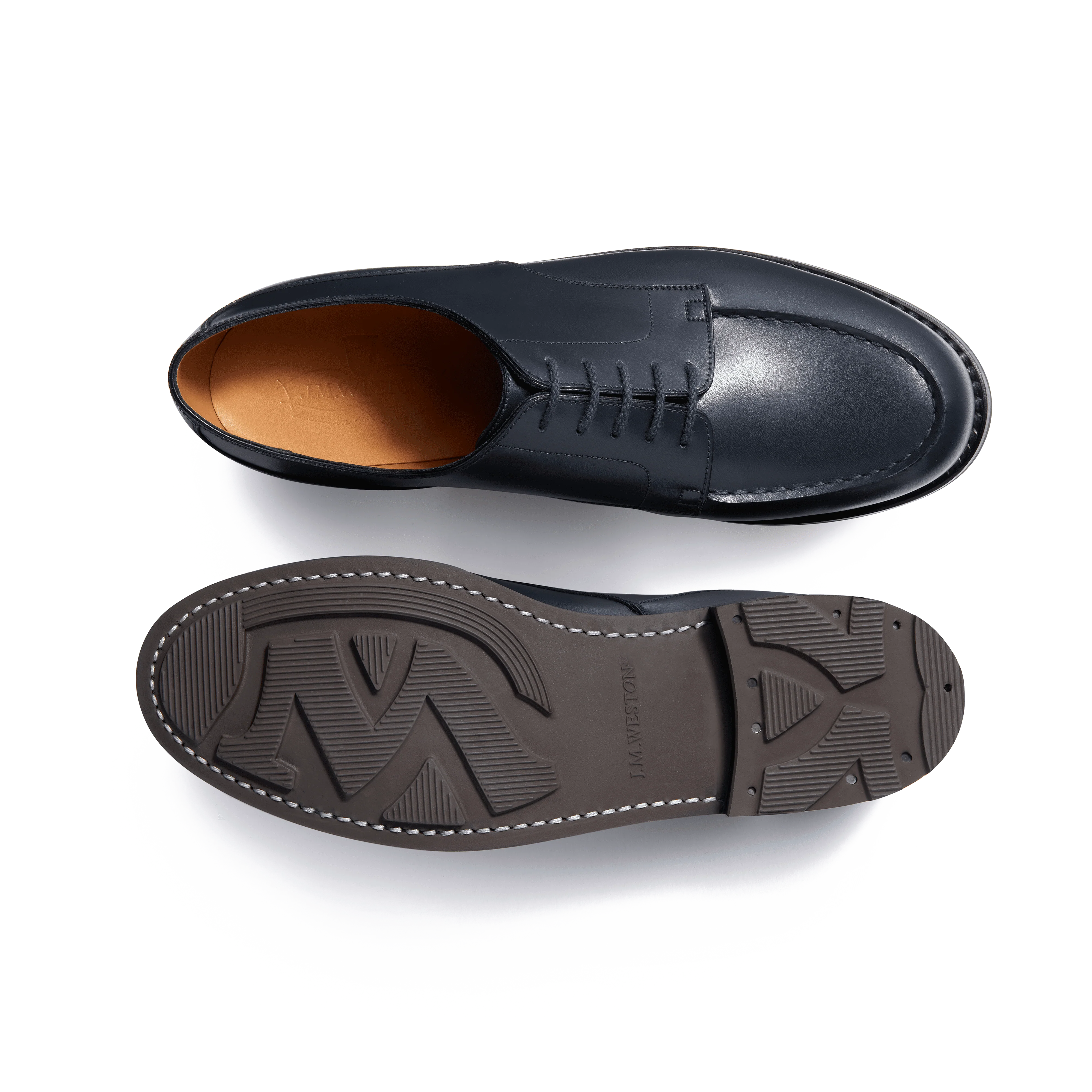 Derby Golf [homme cuir lisse bleu] - Image 4