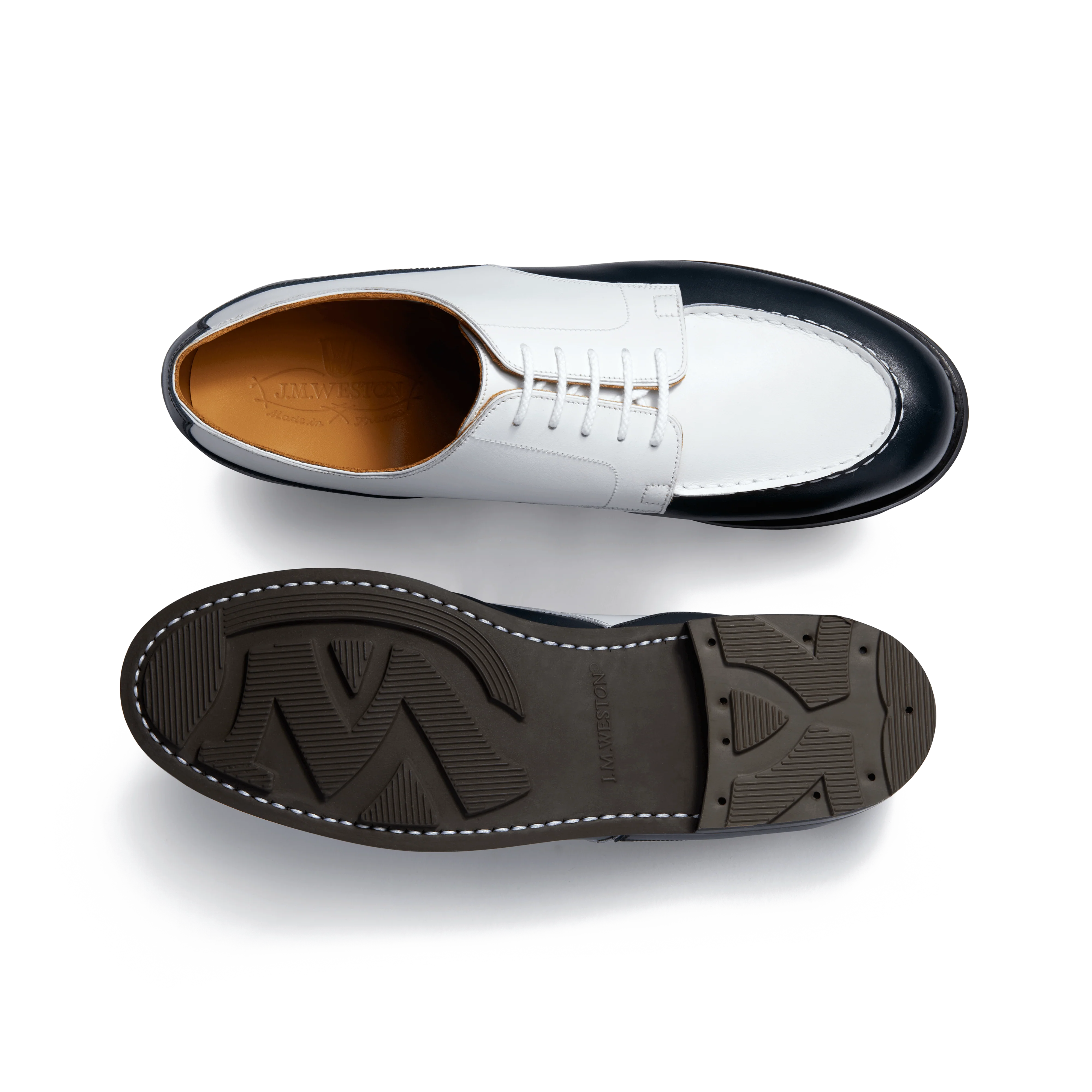 Derby Golf [homme cuir veau box marine & blanc] - Image 4