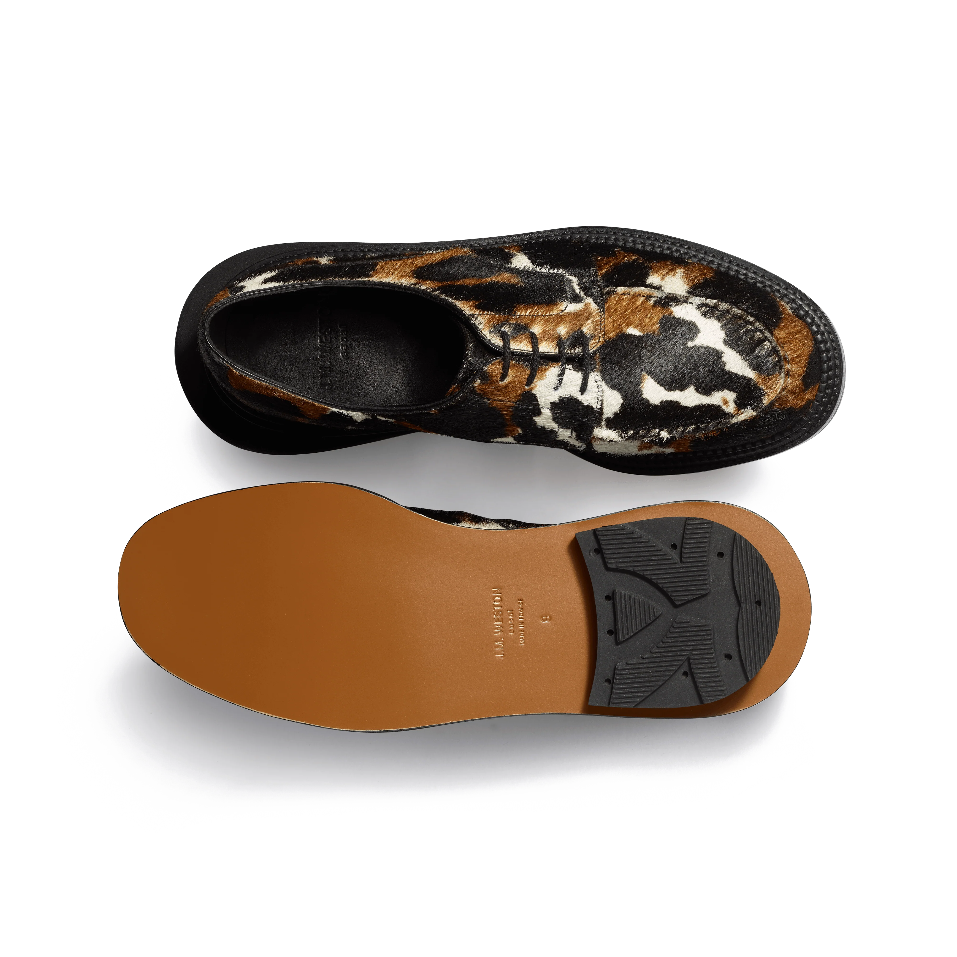 Derby Golf J.M. Weston x sacai [Cuir de vachette à poils motif vache] - Image 4