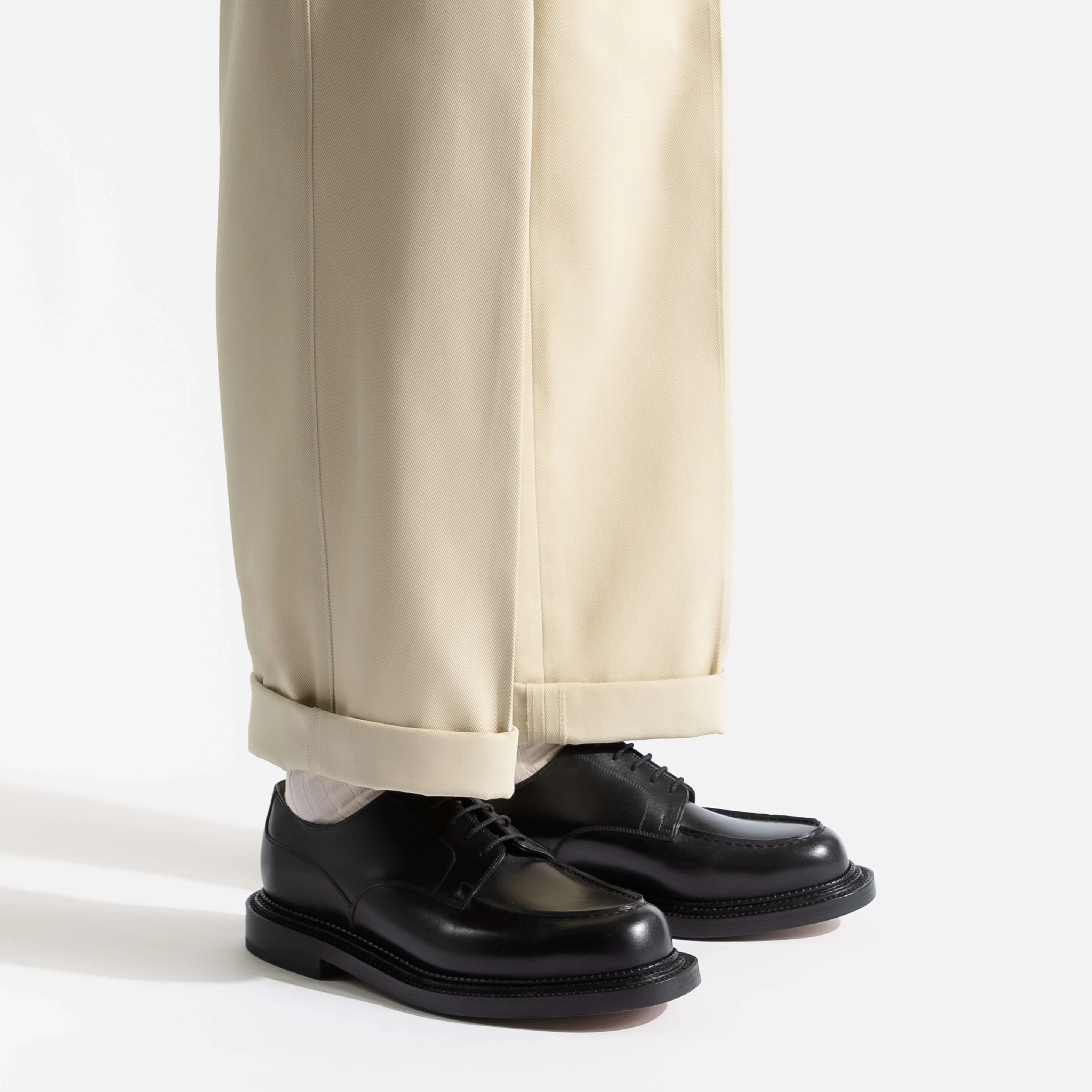 Derby Golf triple semelle [homme cuir lisse noir] - Image 5