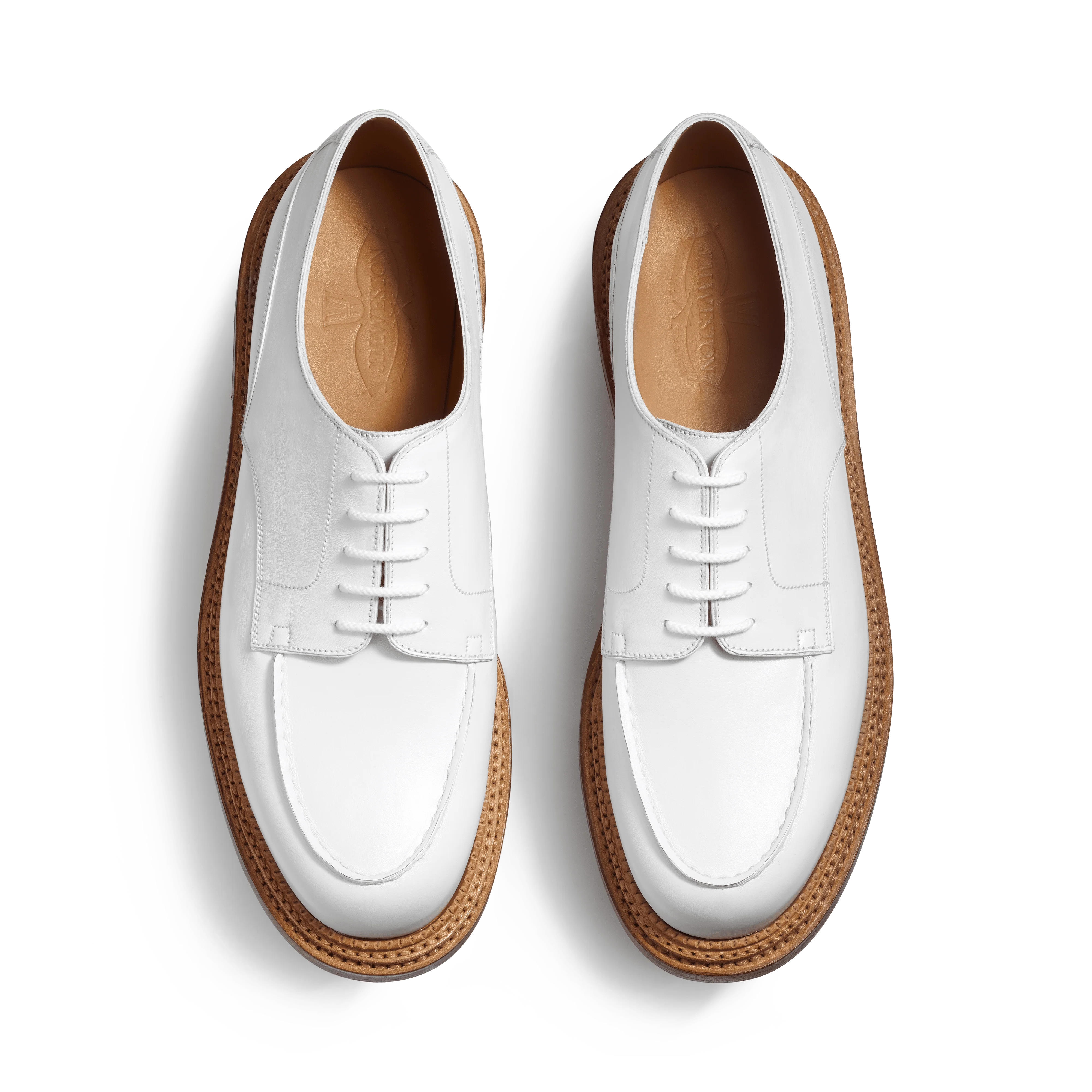 Derby Golf triple semelle [homme cuir lisse blanc] - Image 3