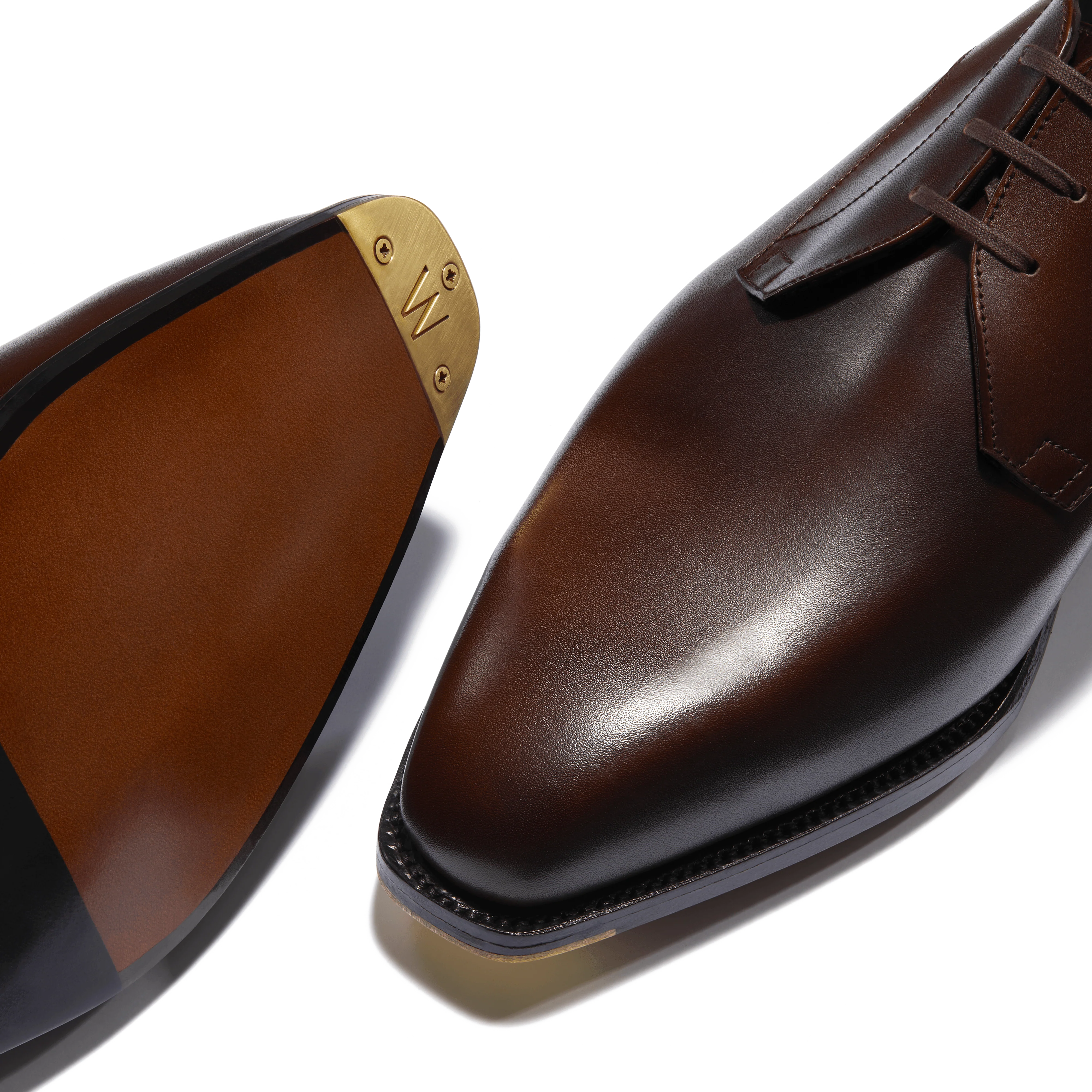 Derby trois Œillets Fusain [homme cuir veau lisse café] - Image 5