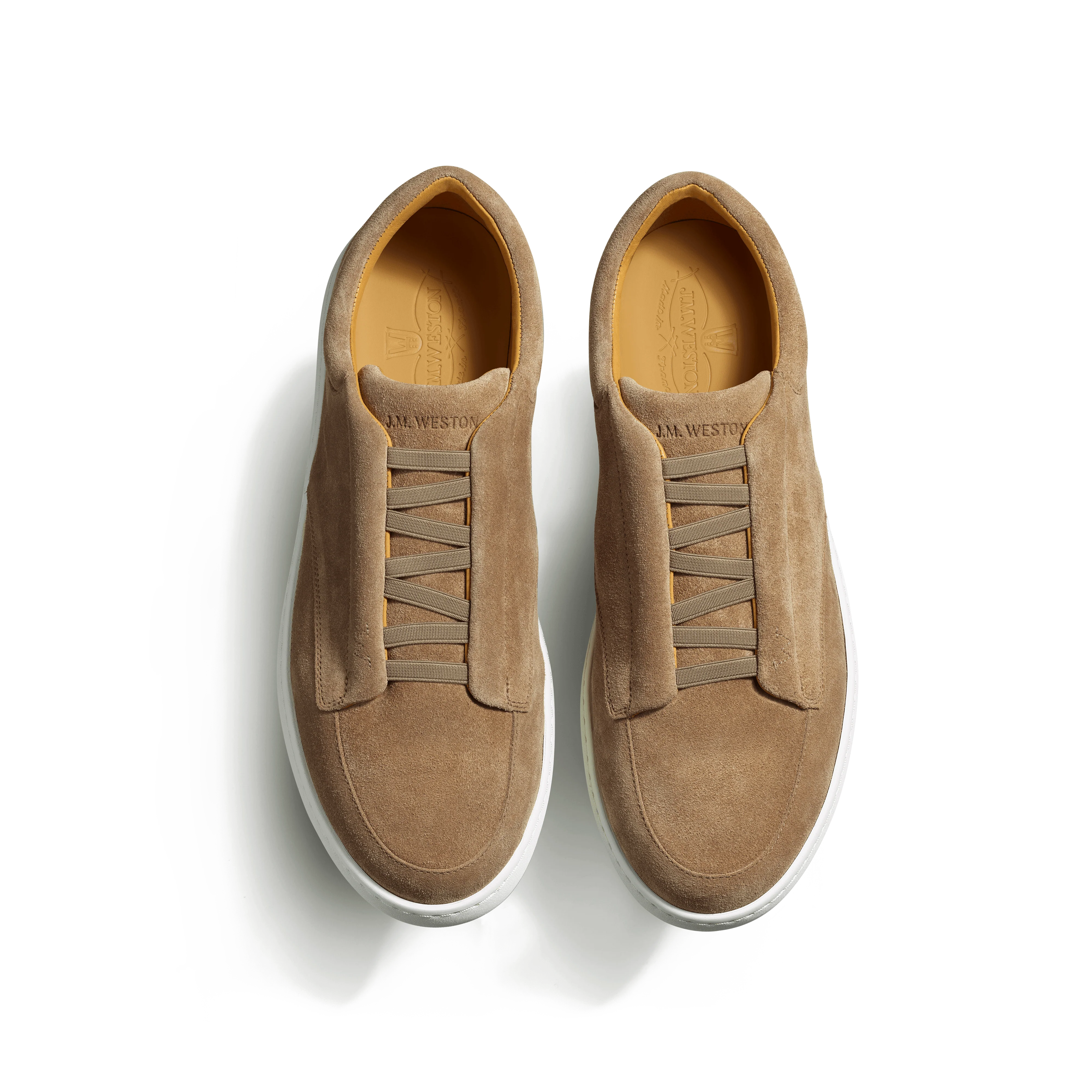 Dress sneaker [cuir veau velours taupe] - Image 3