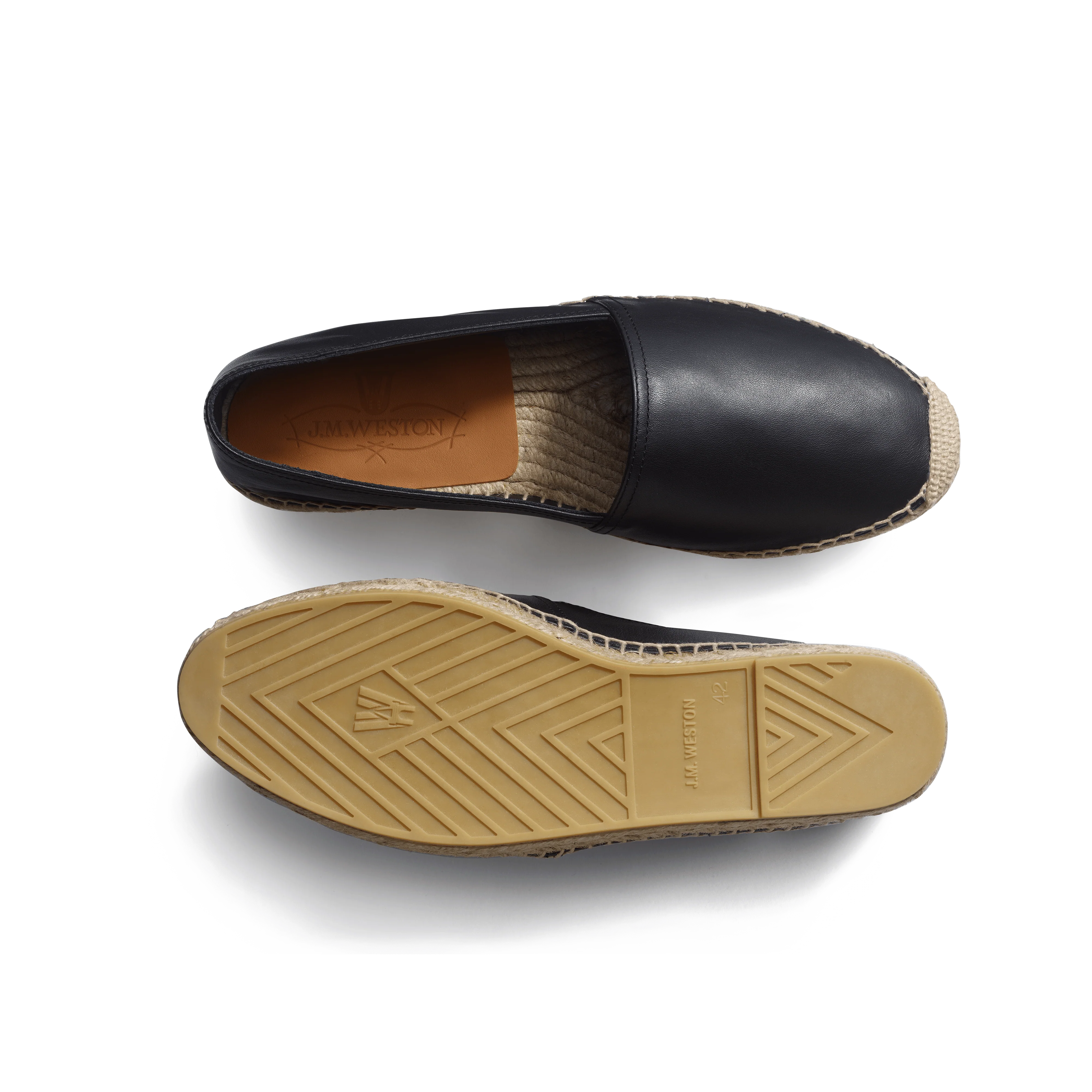 Espadrille Wait and Sea [femme cuir veau lisse noir] - Image 4