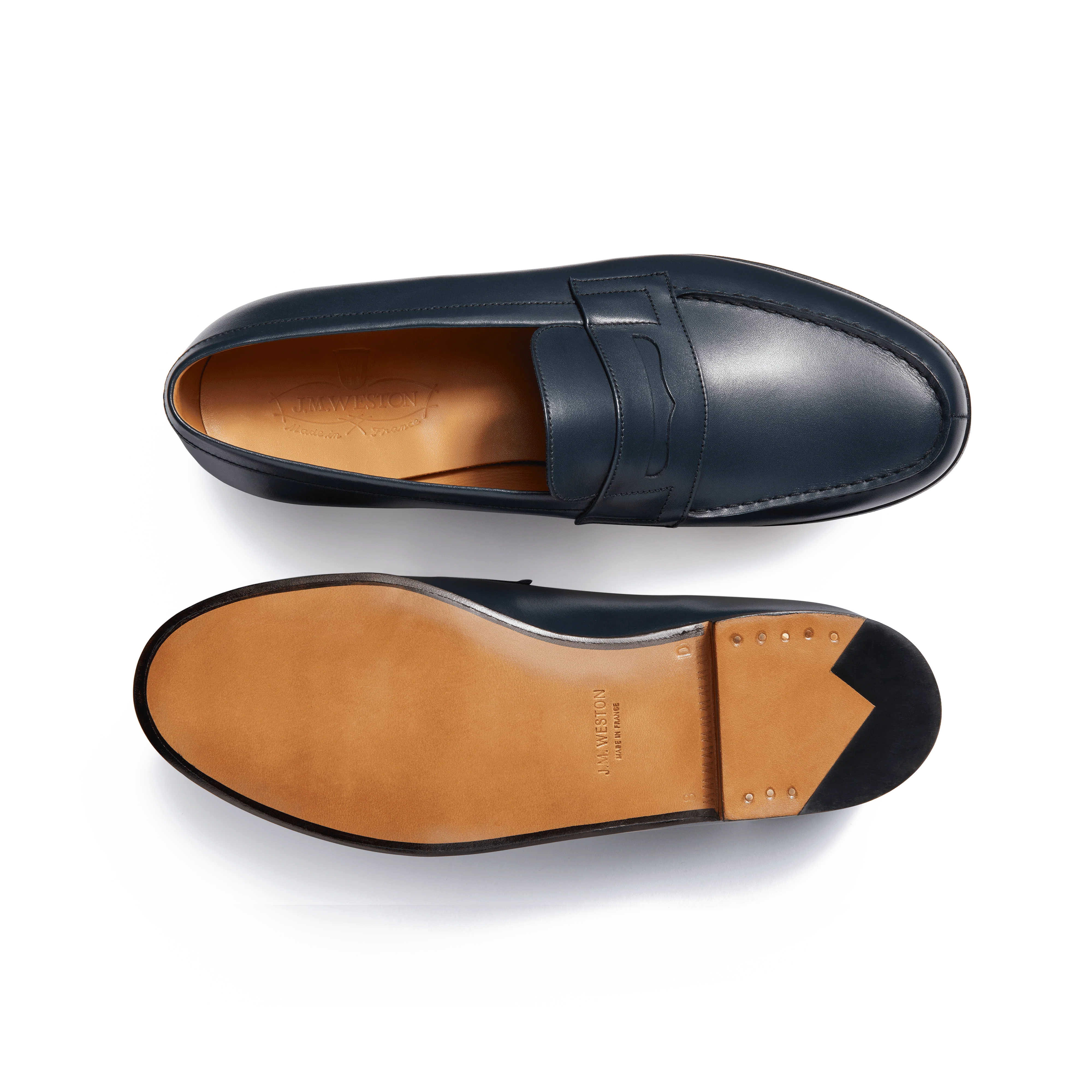Mocassin 180 [homme cuir lisse bleu] - Image 4