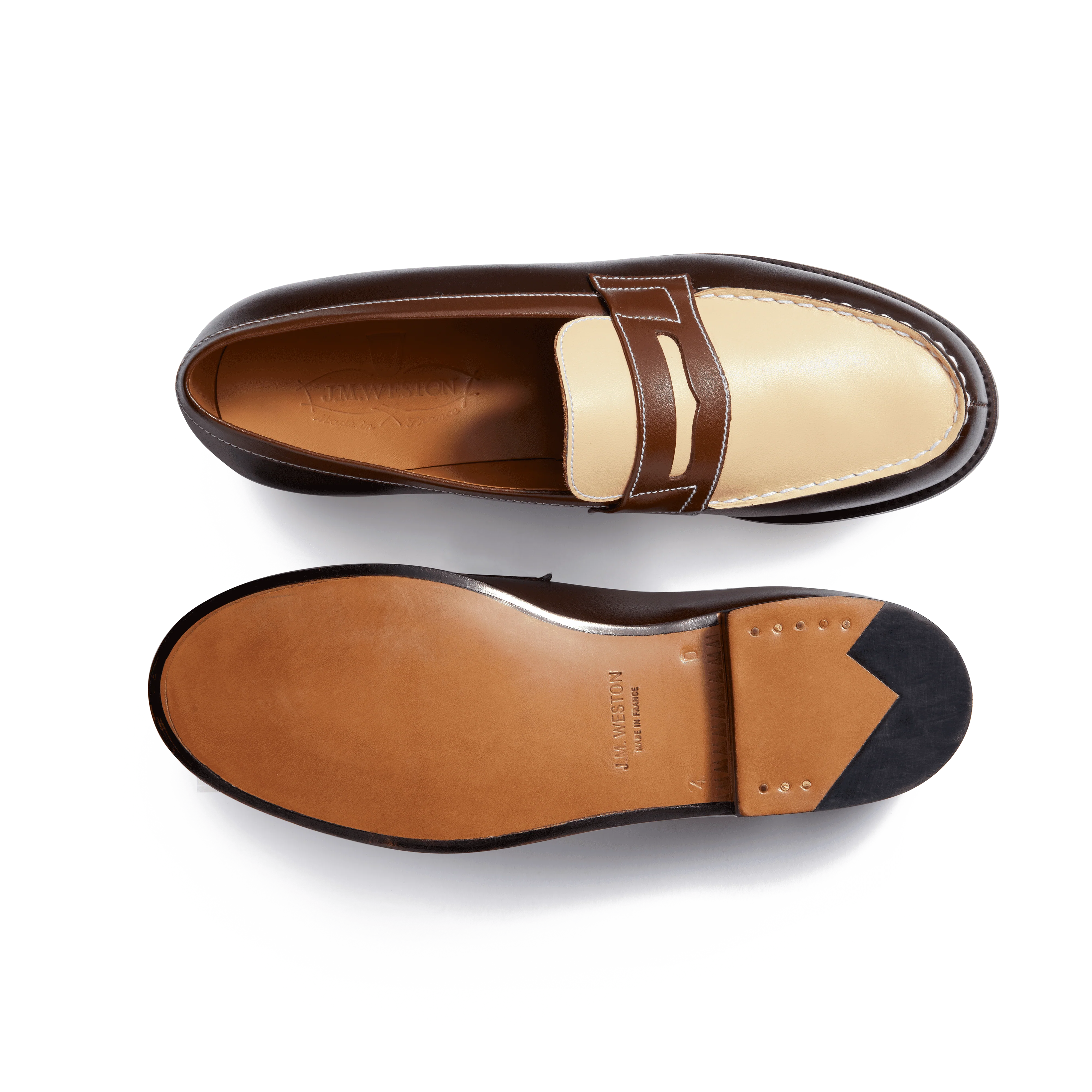 Mocassin 180 [femme cuir lisse marron camaïeu] - Image 4