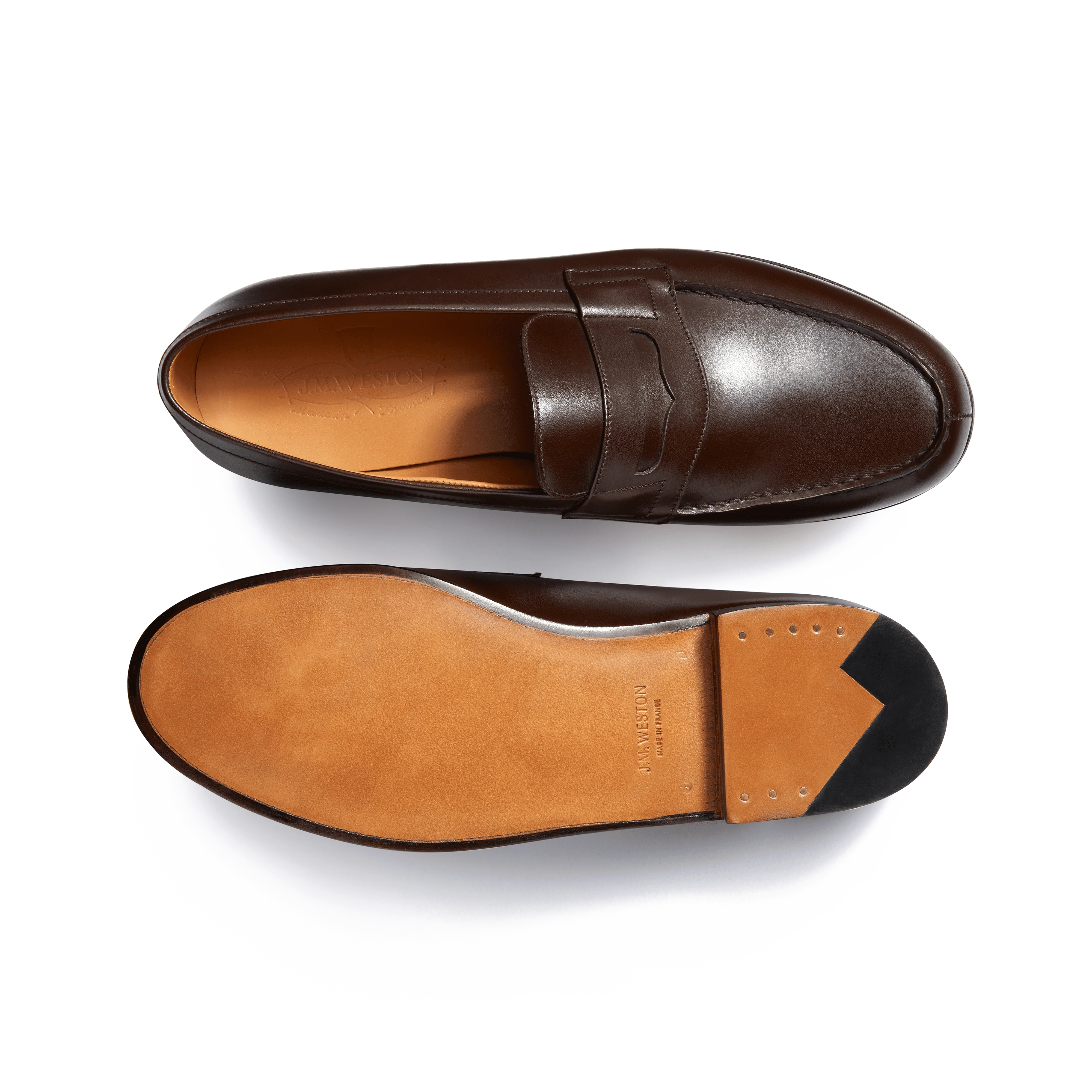 Mocassin 180 [homme cuir lisse marron mélèze] - Image 4