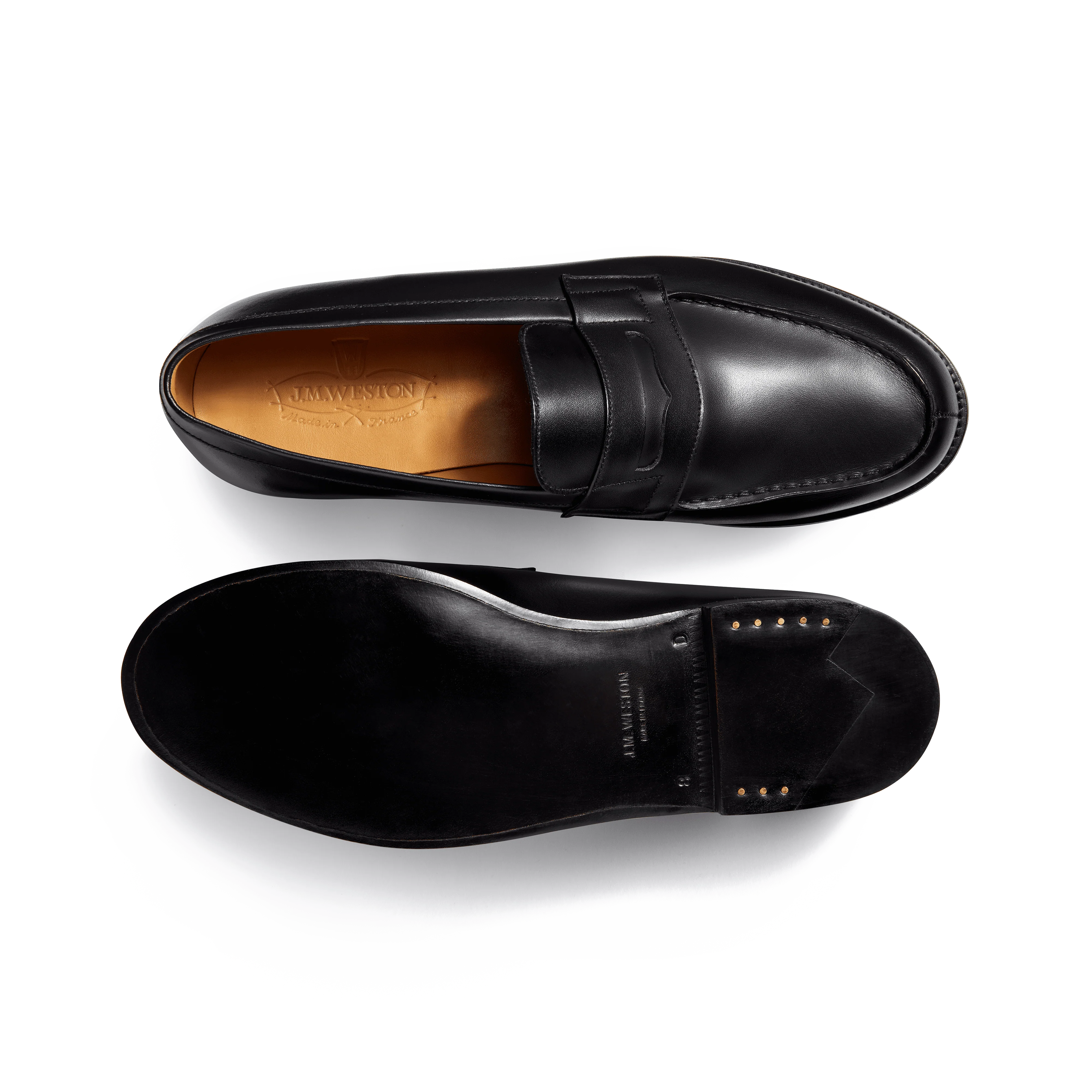 Mocassin 180 [homme cuir lisse noir] - Image 3