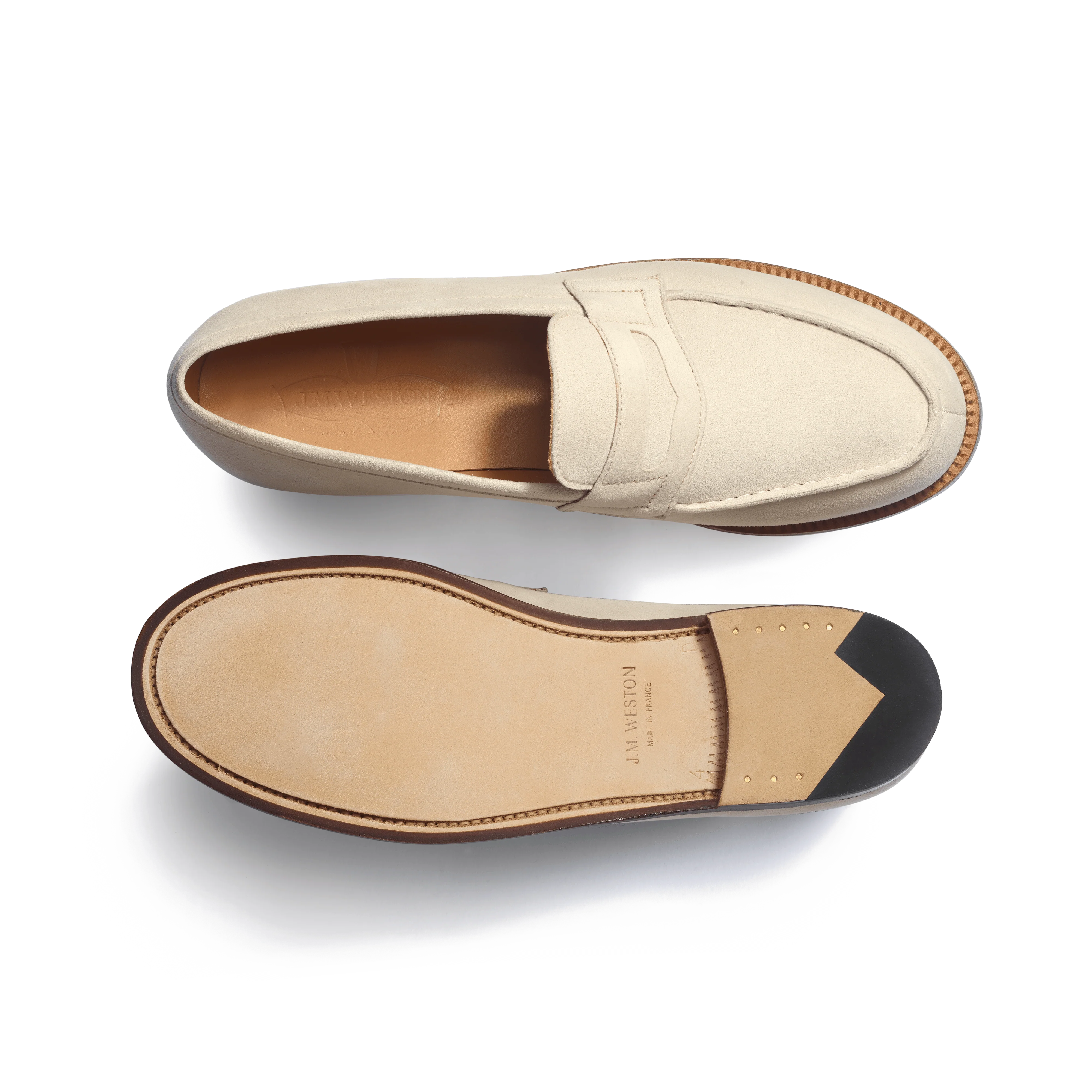 Mocassin 180 [femme cuir chèvre velours beige] - Image 4