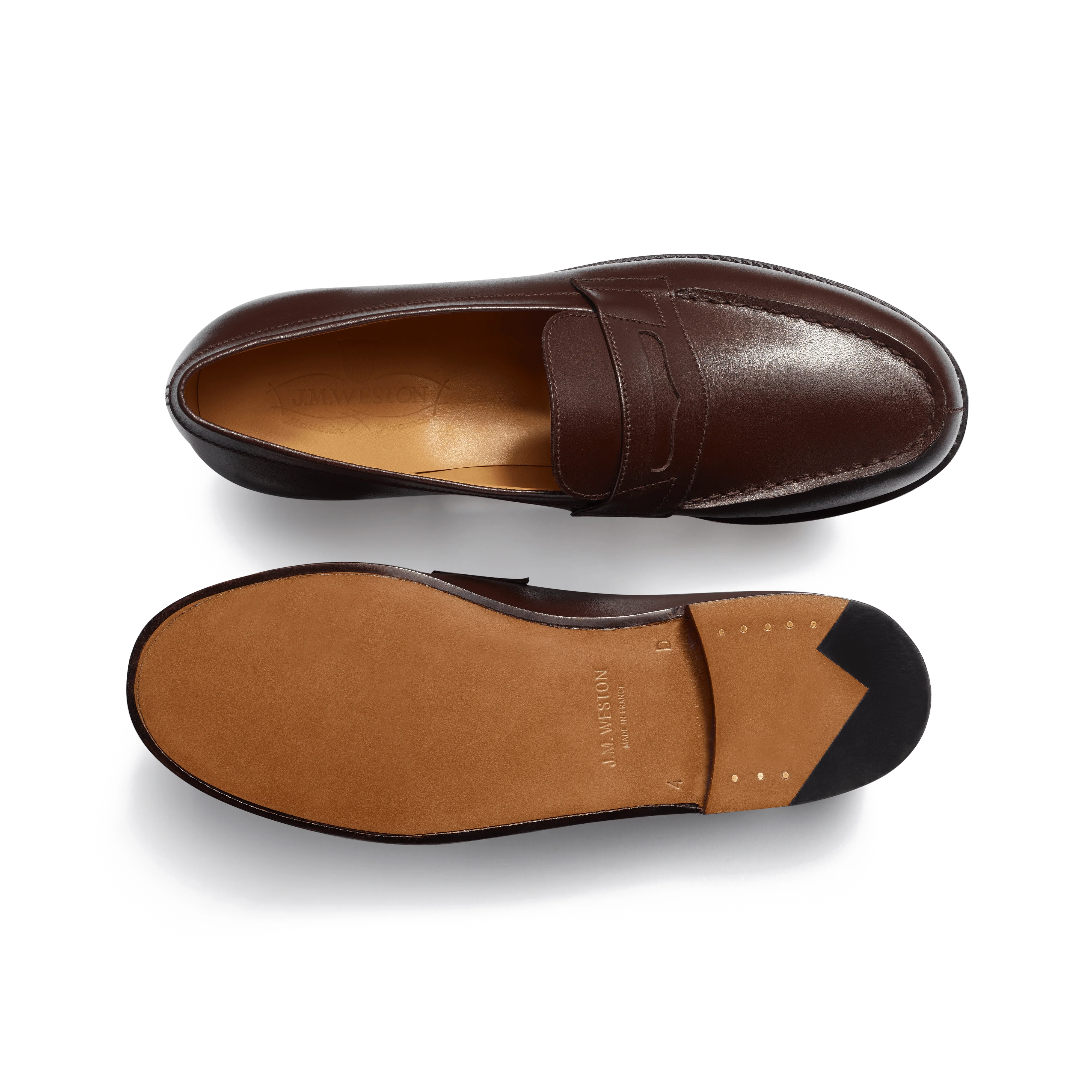 Mocassin 180 [femme cuir  veau box marron mélèze] - Image 4