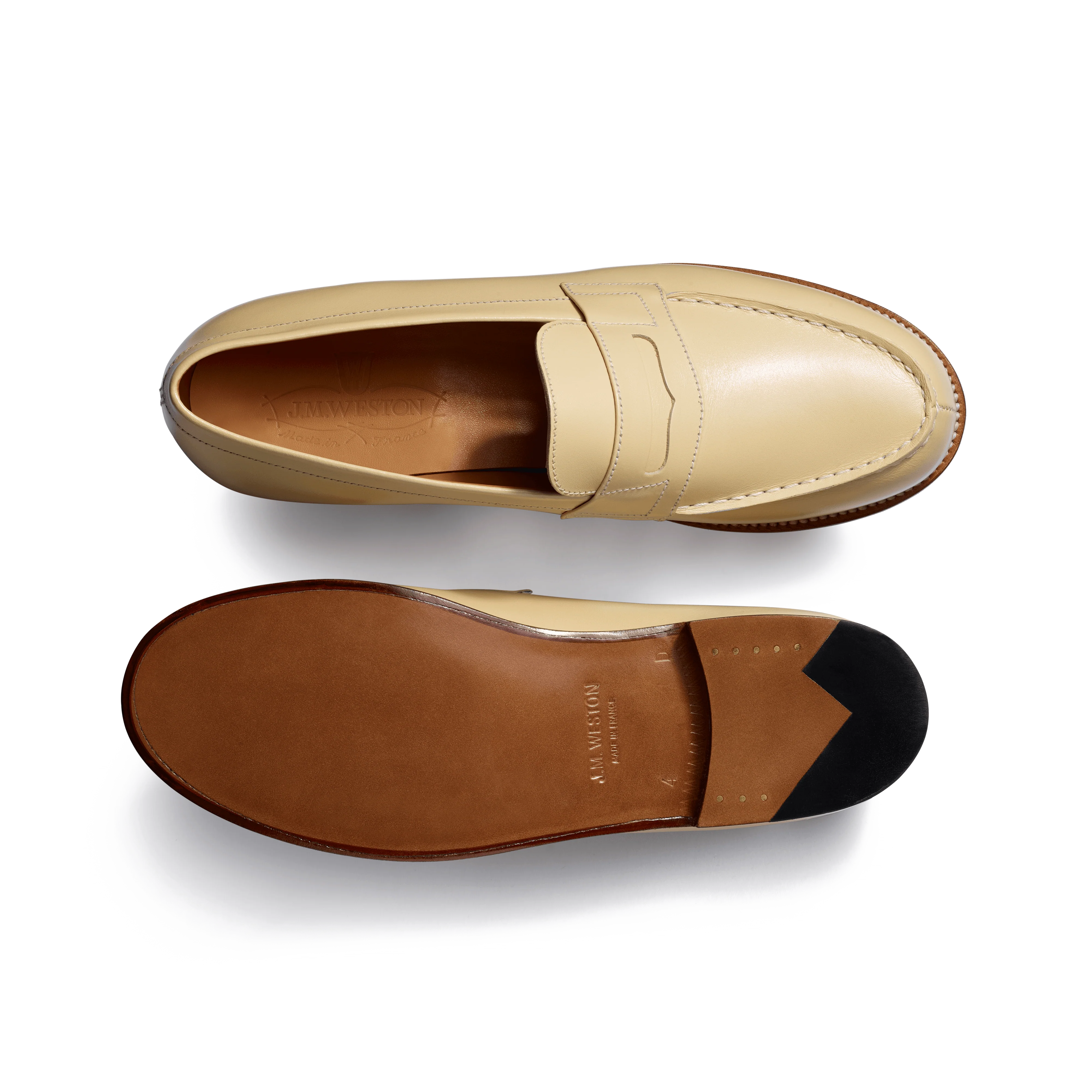 Mocassin 180 [femme cuir veau box porcelaine] - Image 4