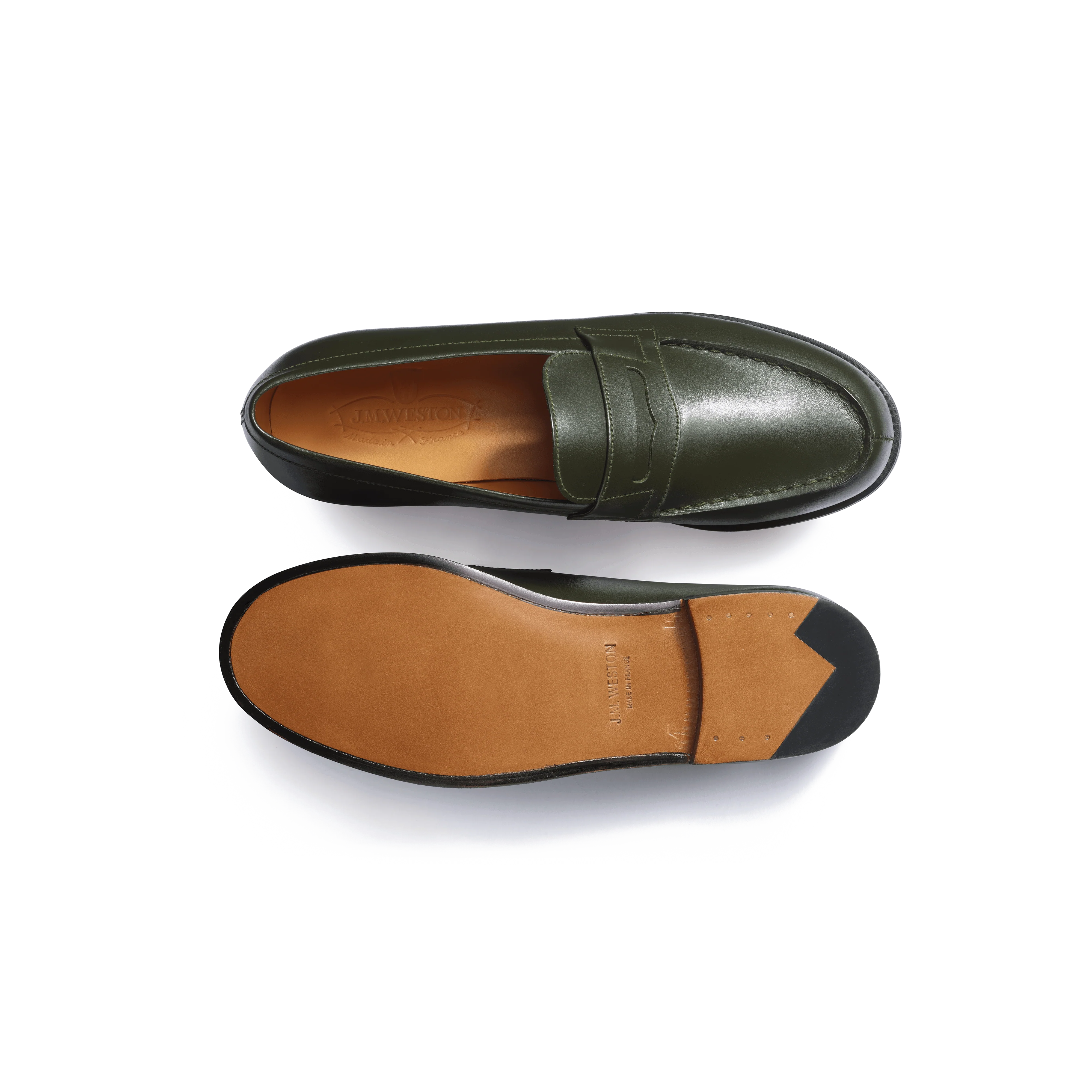 Mocassin 180 [femme cuir veau box vert] - Image 4