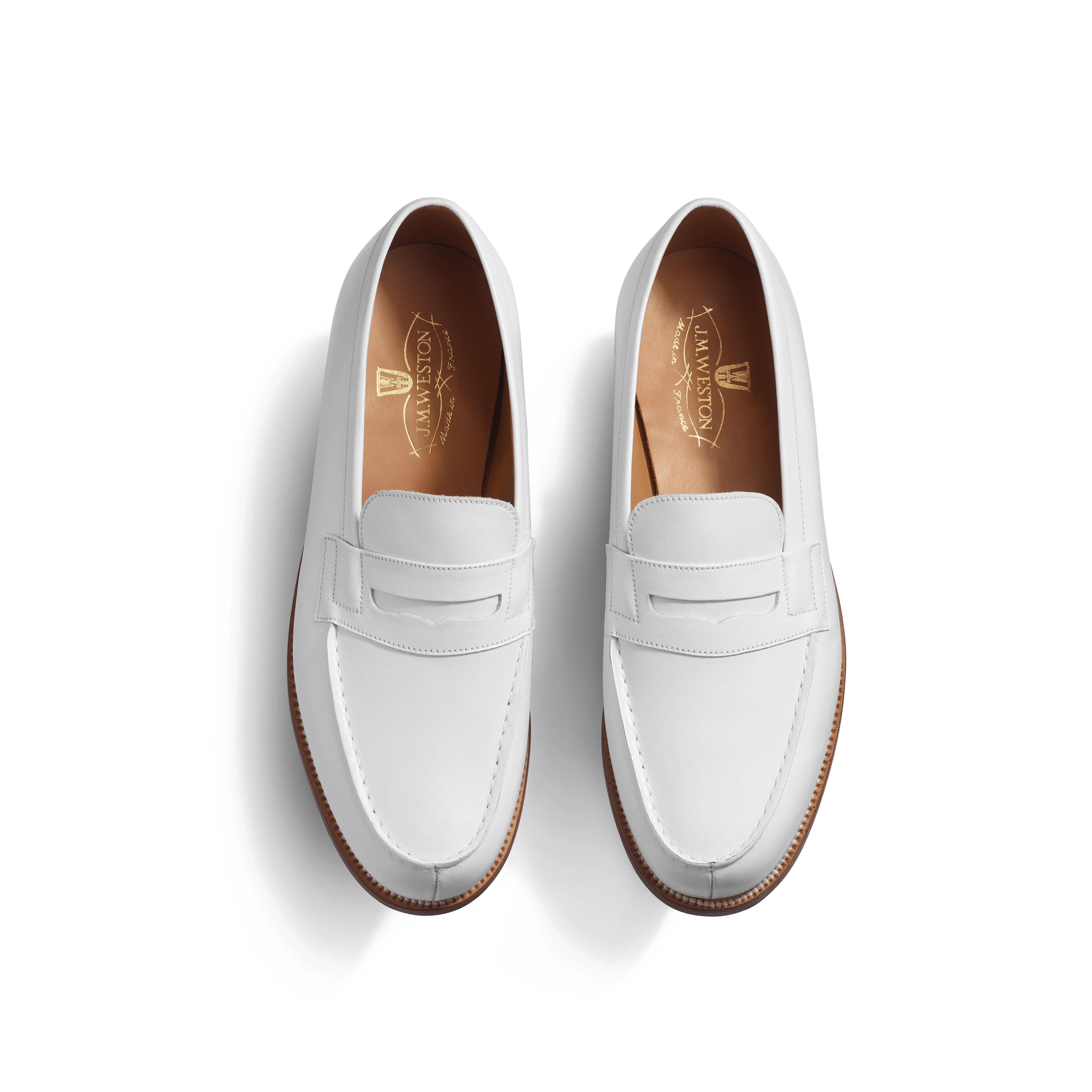 Mocassin 180 [homme cuir lisse blanc] - Image 3