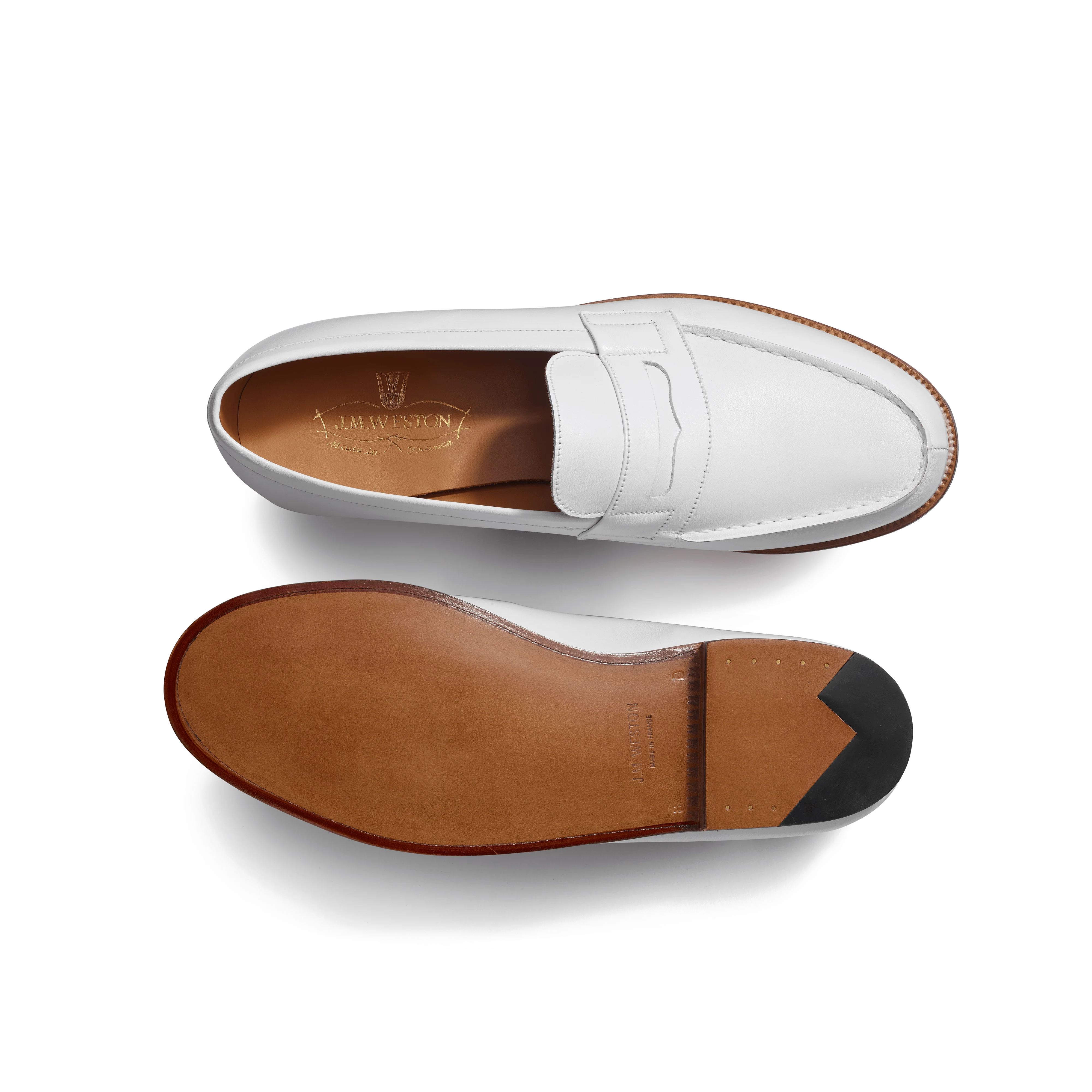 Mocassin 180 [homme cuir lisse blanc] - Image 4