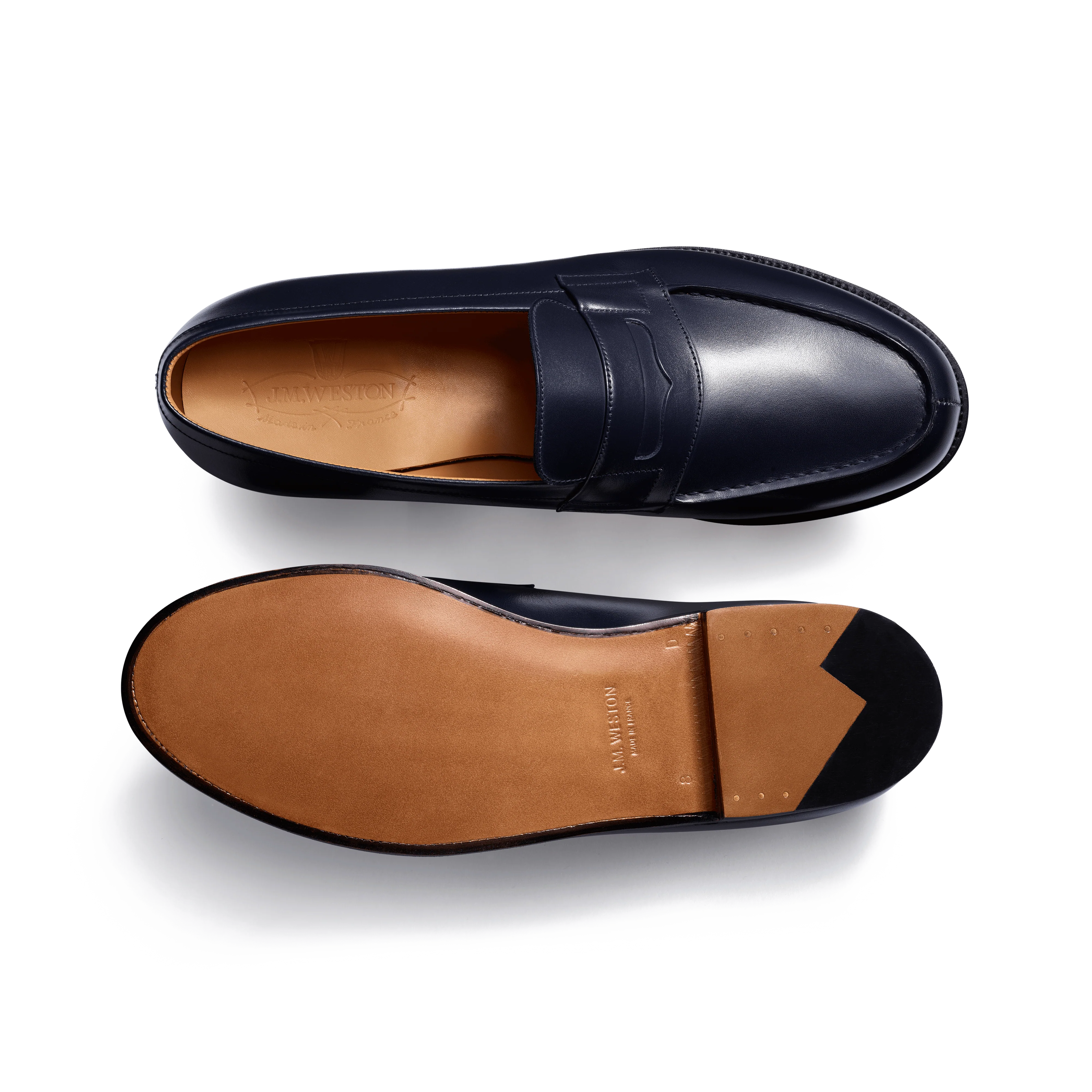 Mocassin 180 [homme cuir veau box bleu initial] - Image 4