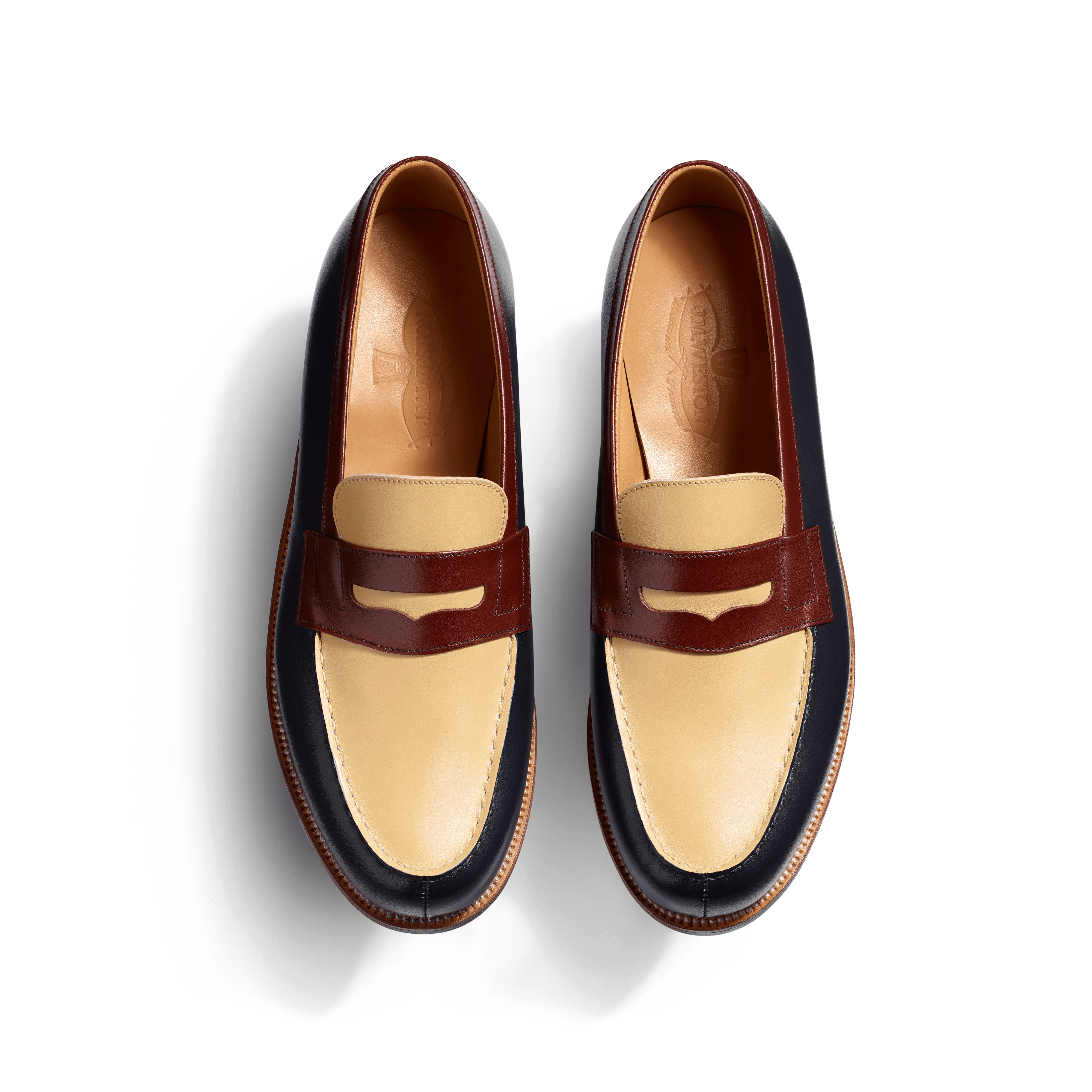 Mocassin 180 [homme cuir veau box bleu initial & cuir veau box coco & cuir veau box etrusco] - Image 3