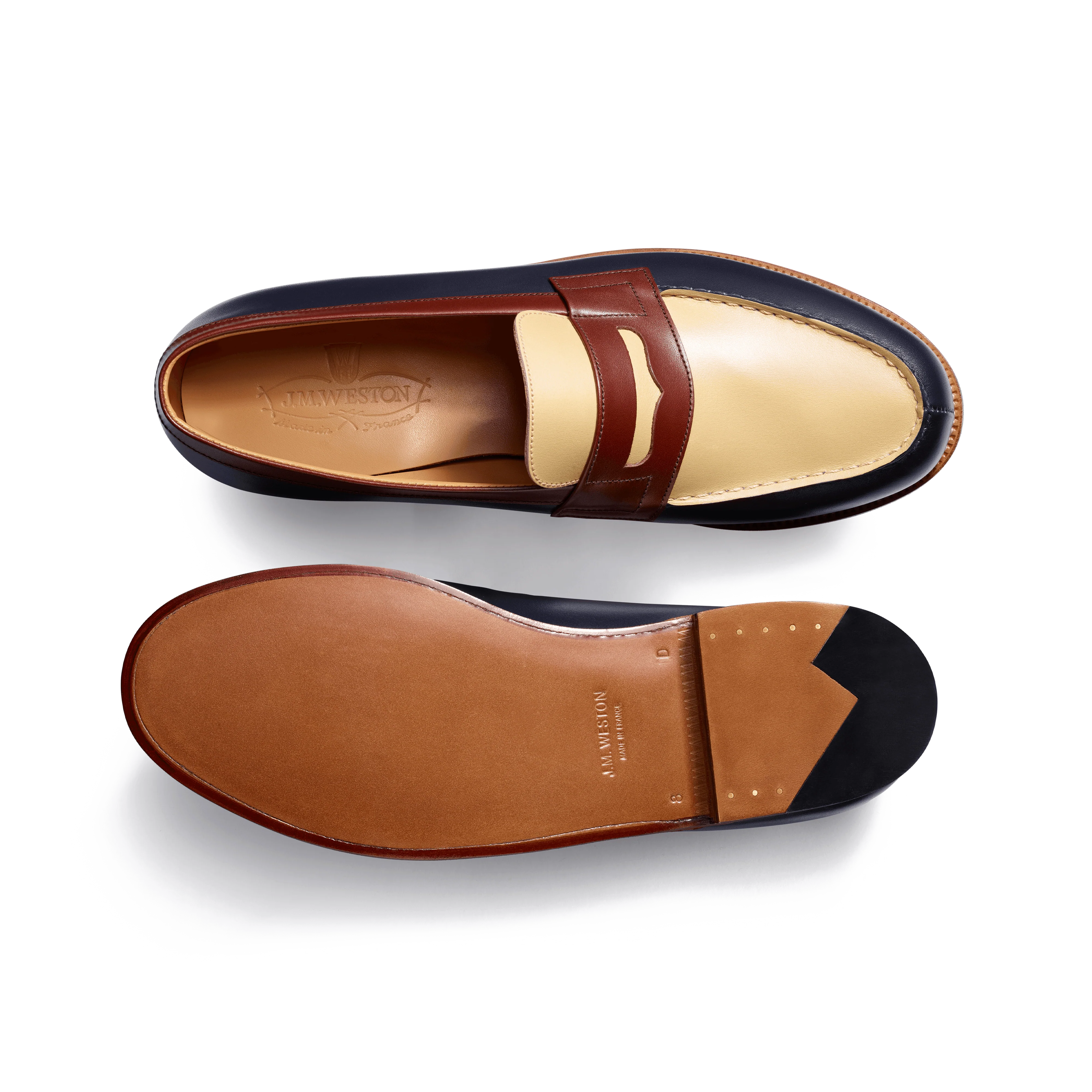 Mocassin 180 [homme cuir veau box bleu initial & cuir veau box coco & cuir veau box etrusco] - Image 4