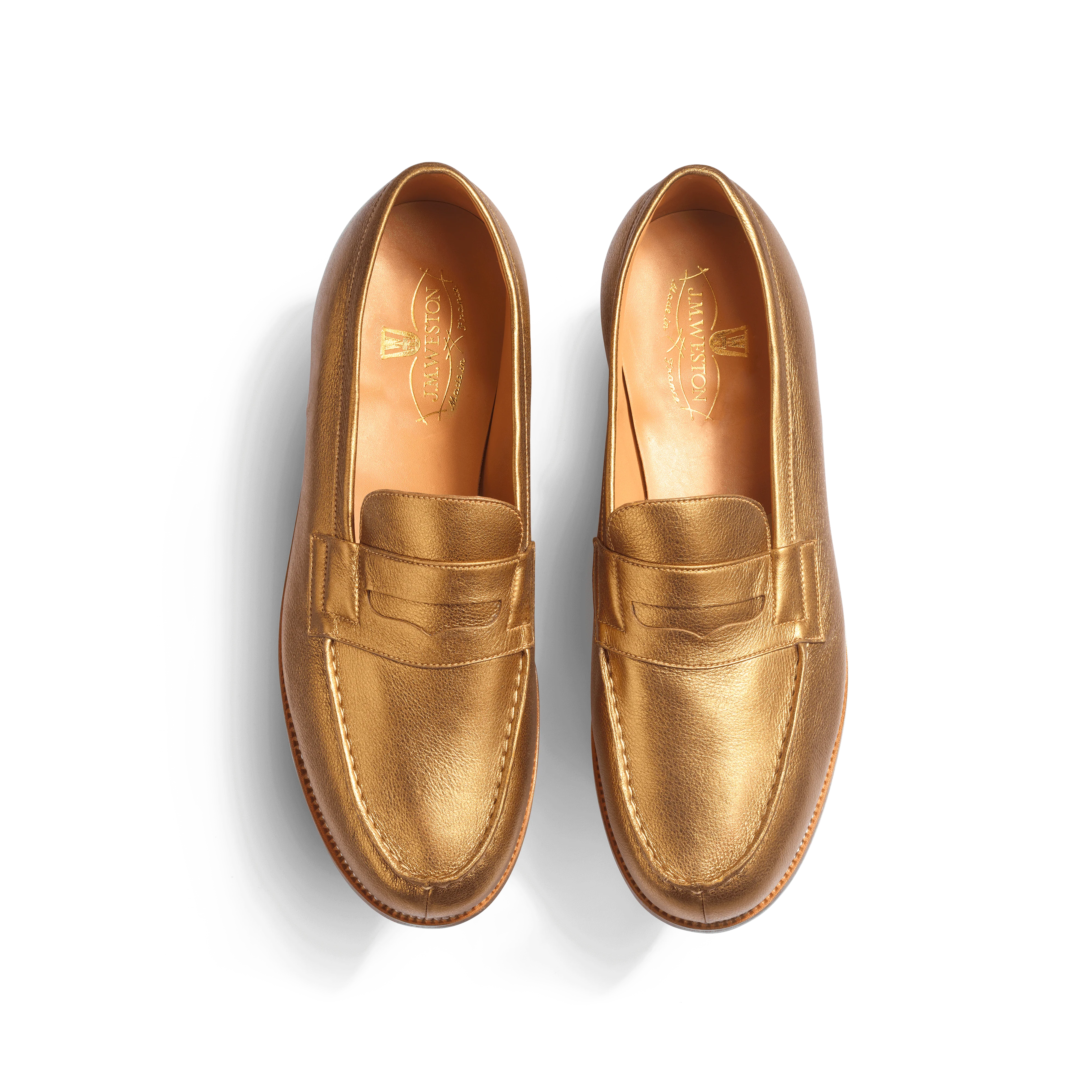 Mocassin 180 [homme cuir veau foulonné or] - Image 3