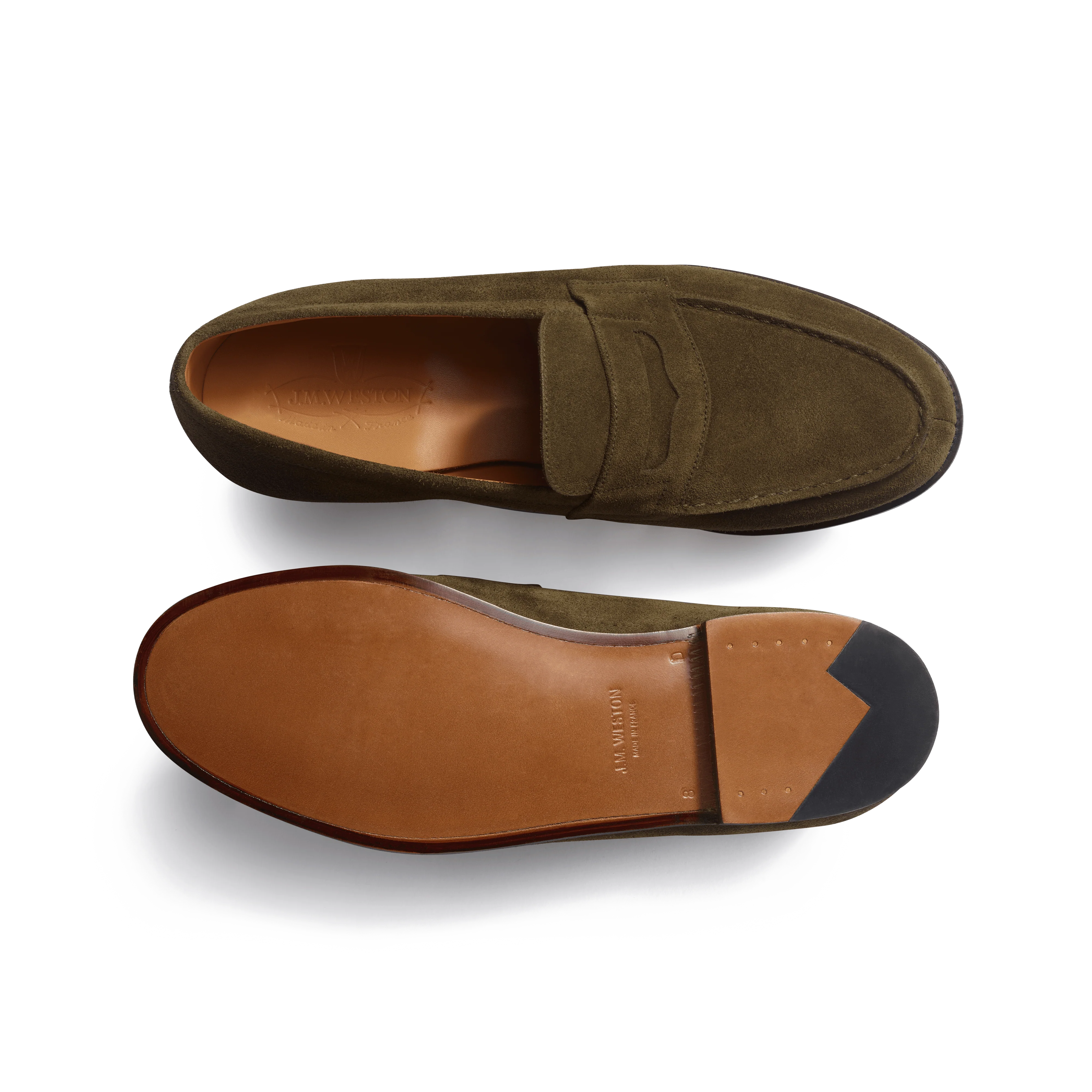 Mocassin 180 [homme cuir veau velours kaki] - Image 4
