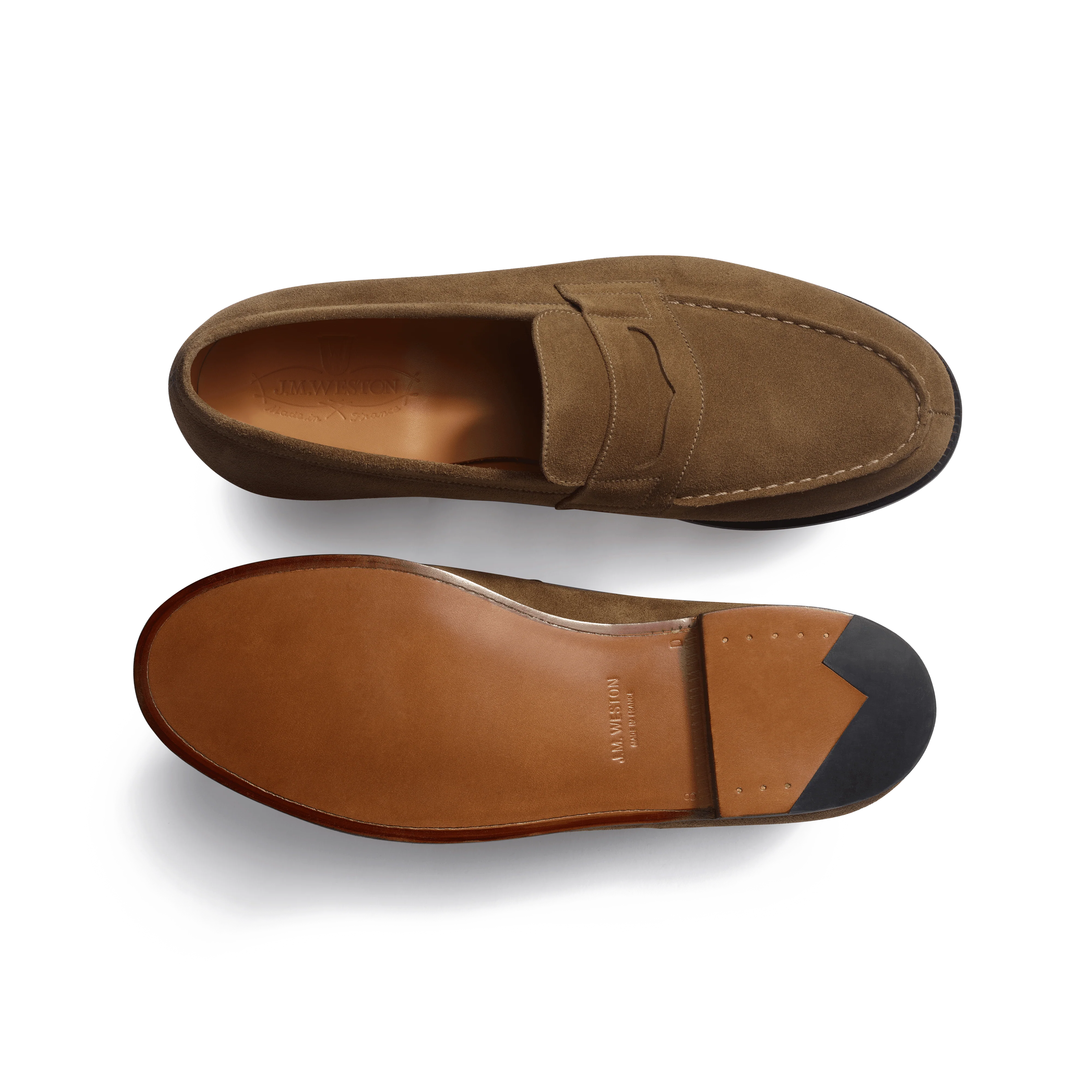 Mocassin 180 [homme cuir veau velours taupe] - Image 4