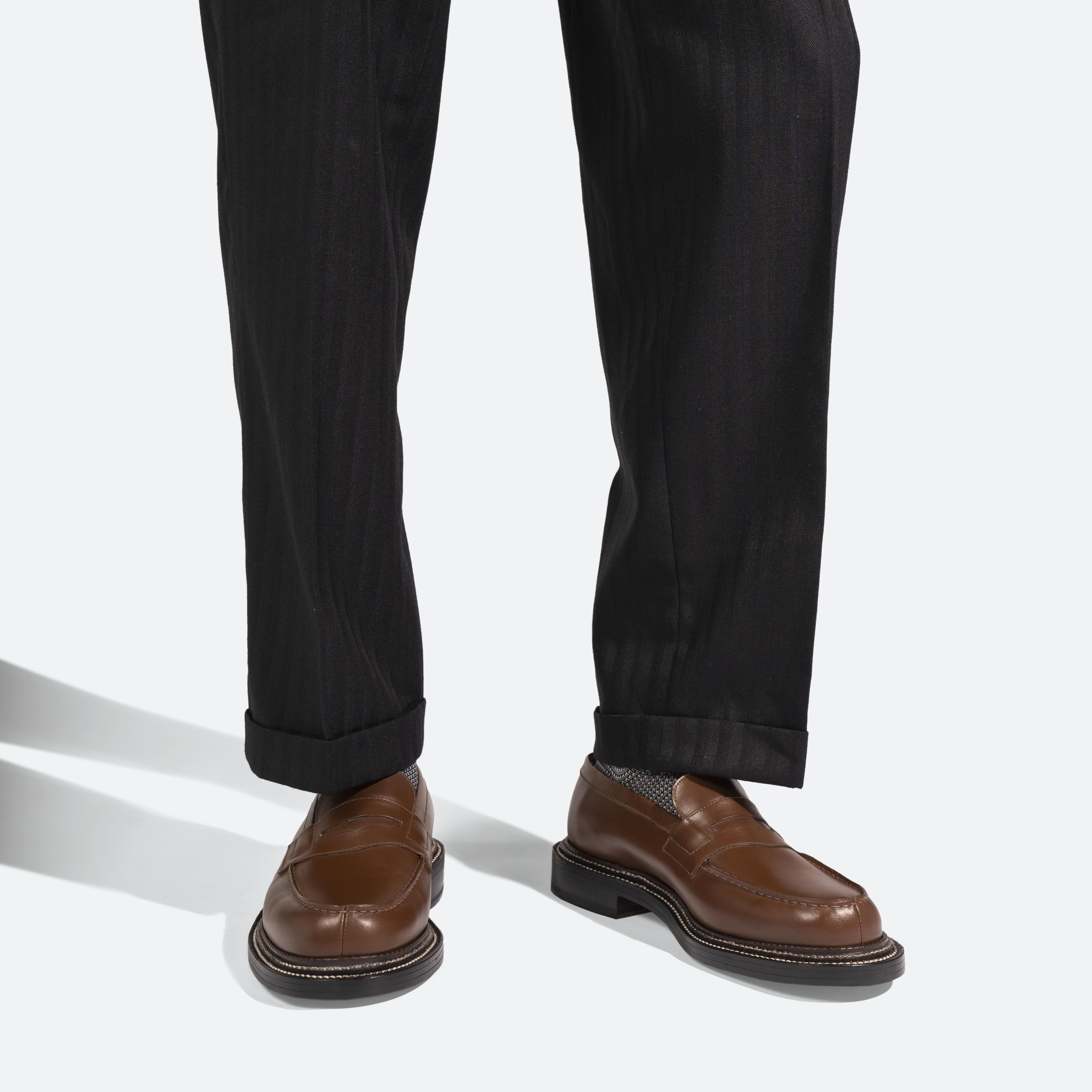 Mocassin 180 Triple semelle [homme cuir lisse marron bergeronnette] - Image 5