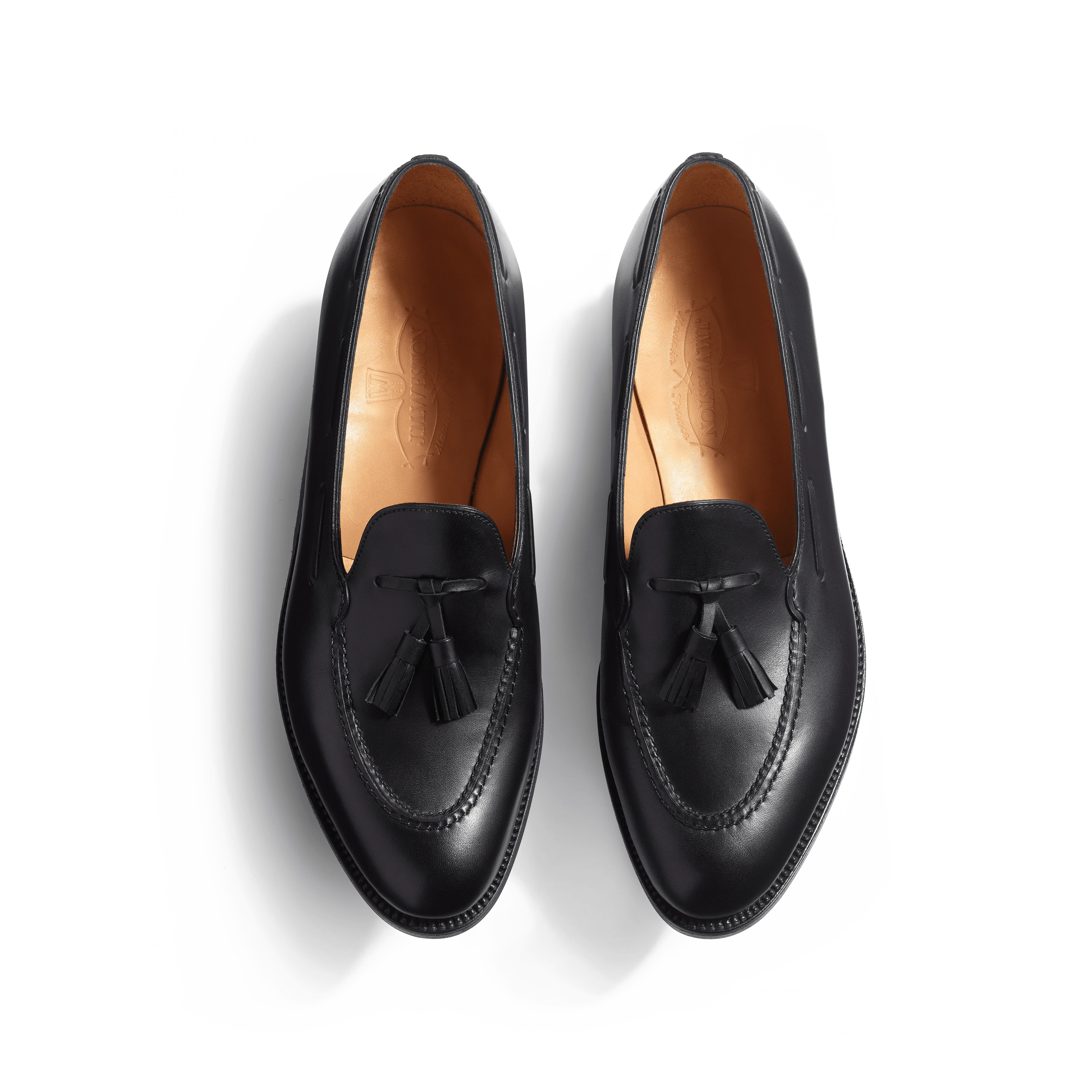 Mocassin à pampilles [homme cuir lisse noir] - Image 3