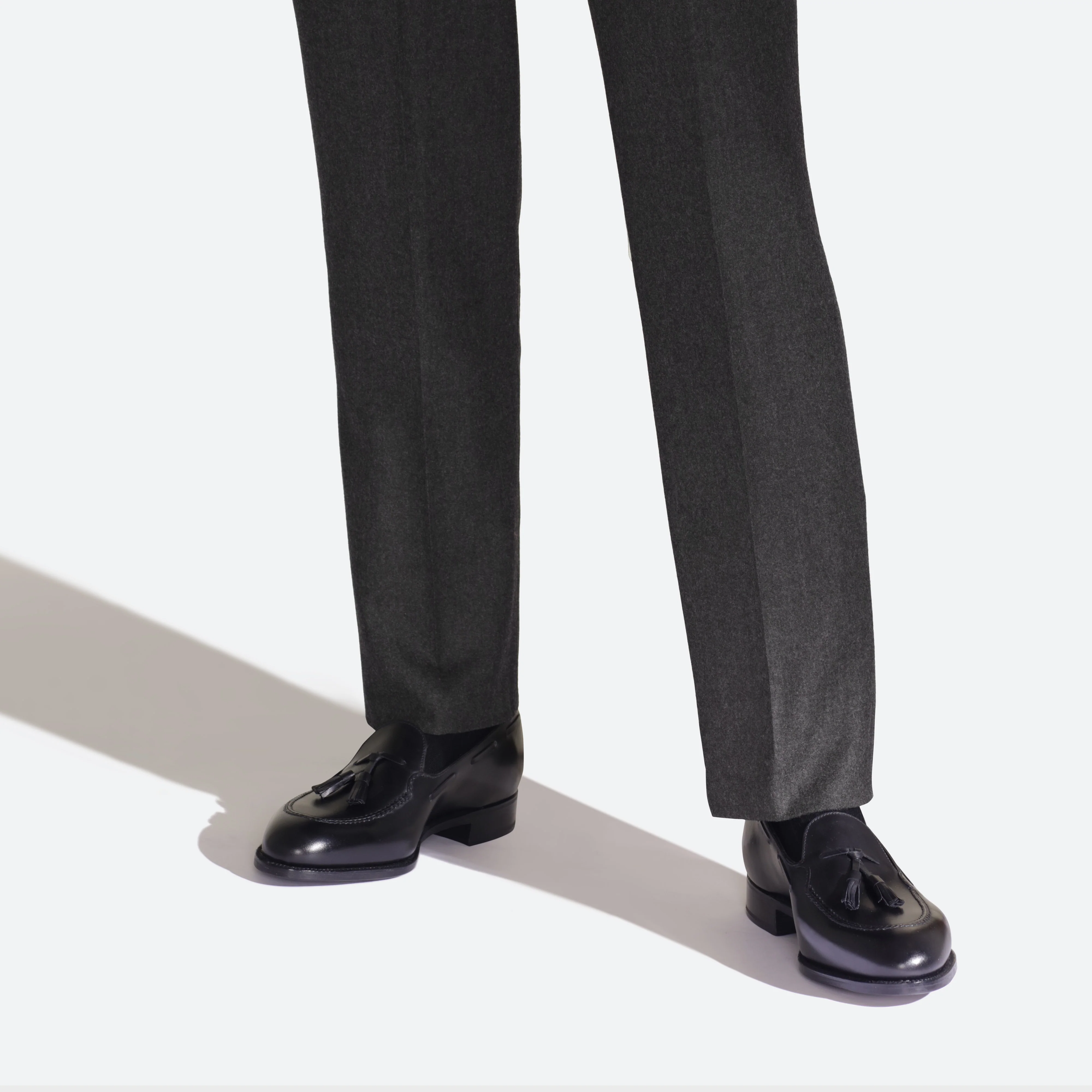 Mocassin à pampilles [homme cuir lisse noir] - Image 5