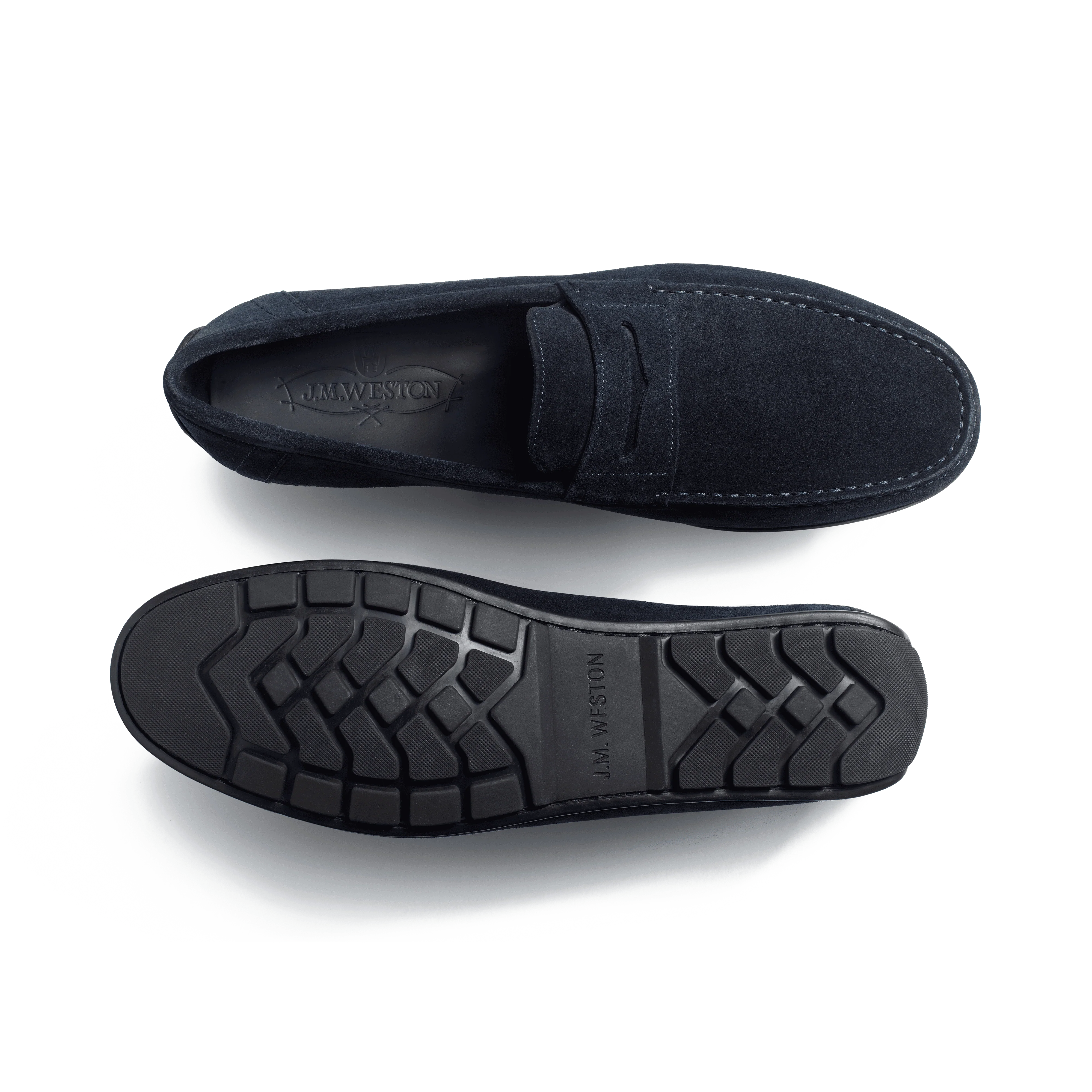 Mocassin de conduite à bride Ajaccio [homme velours bleu marine] - Image 3