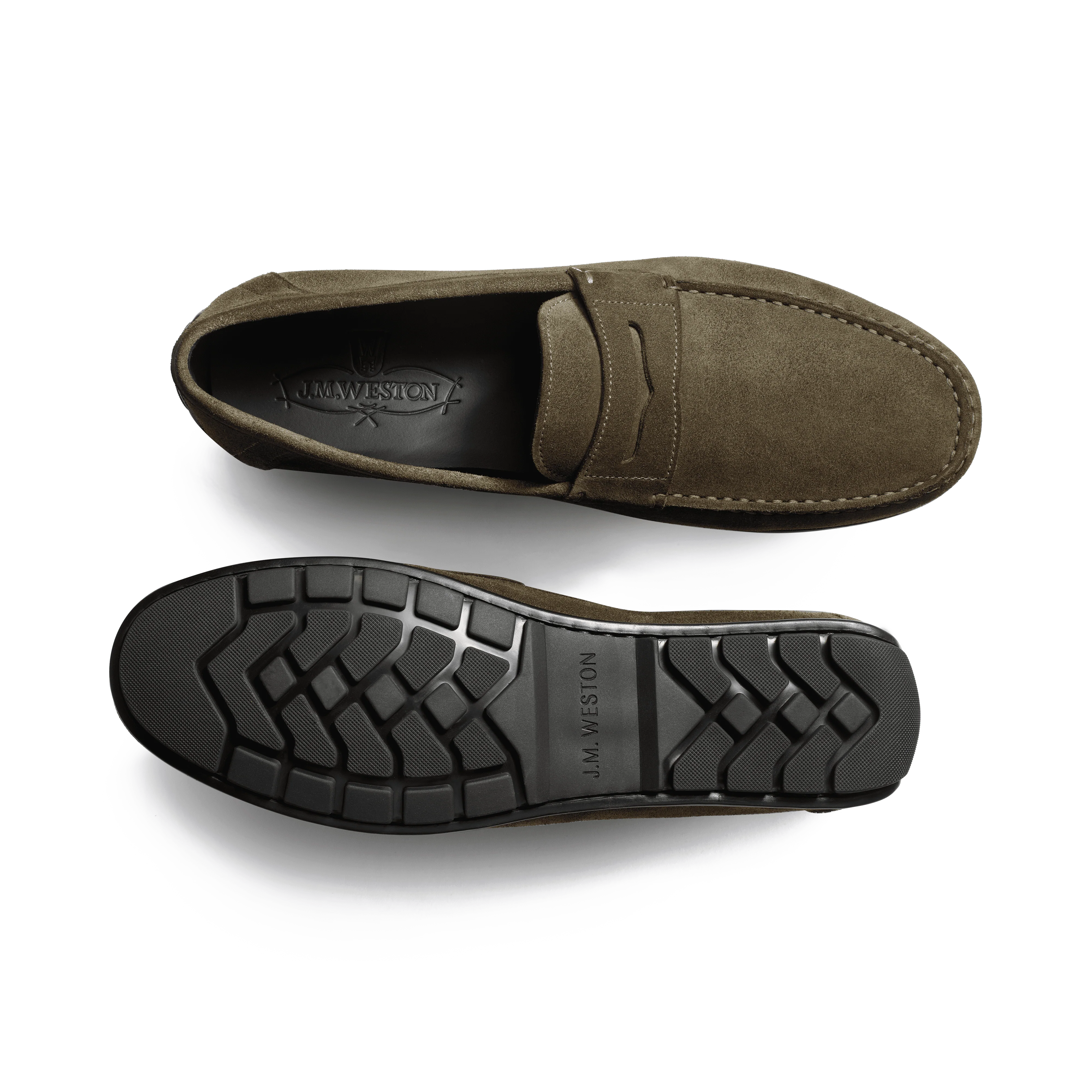 Mocassin de conduite à Bride Ajaccio [homme velours kaki] - Image 4