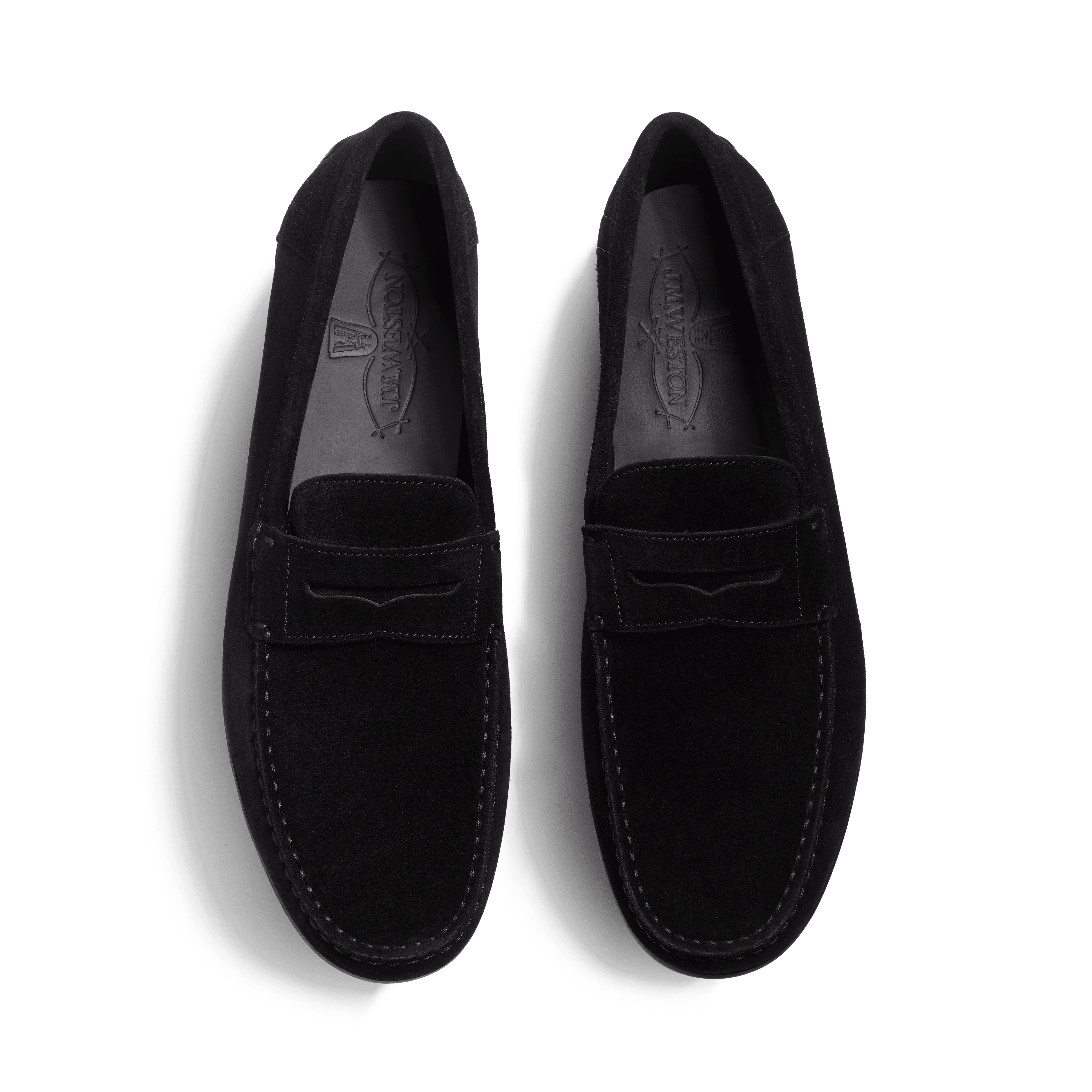 Mocassin de conduite à bride Ajaccio [homme velours noir] - Image 3