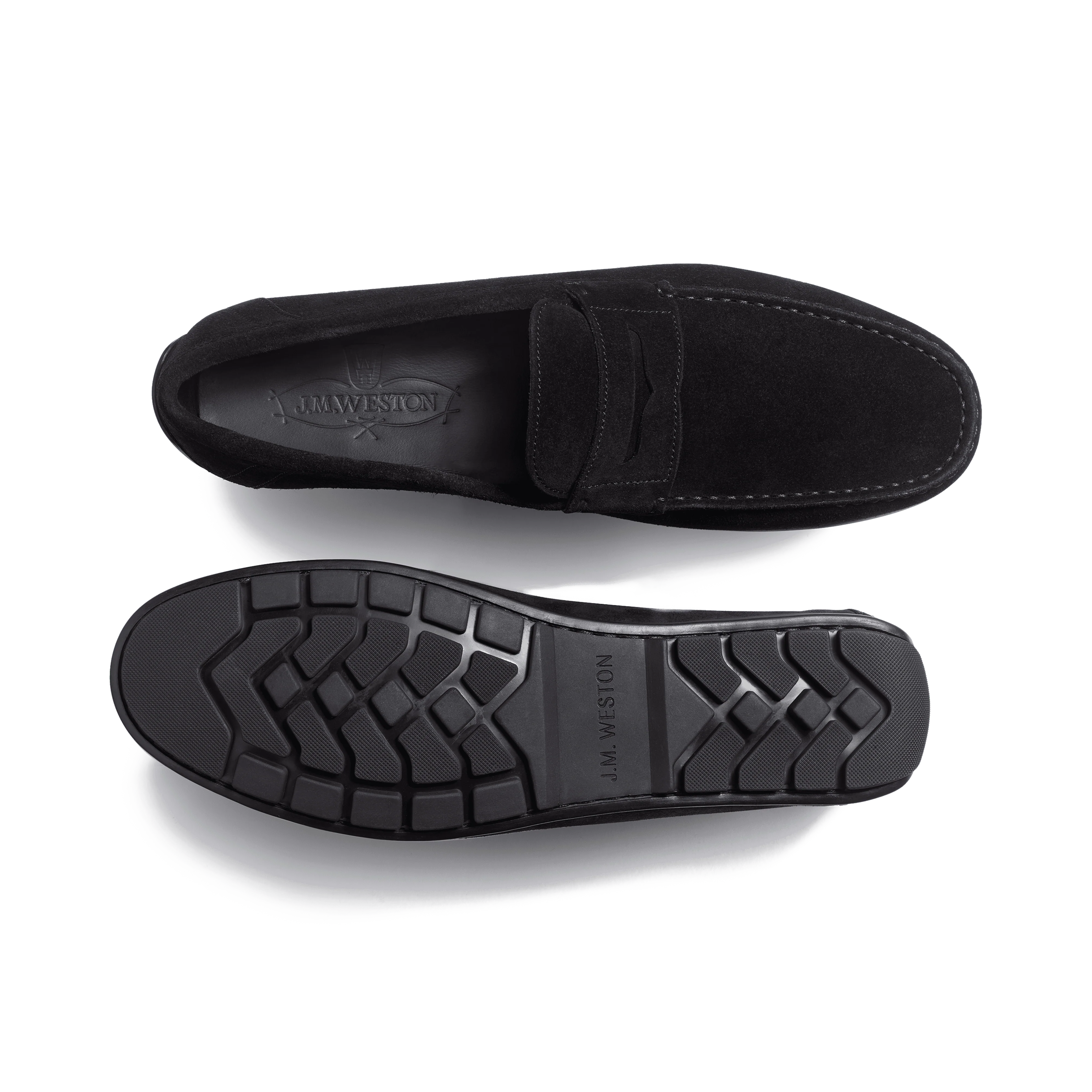 Mocassin de conduite à bride Ajaccio [homme velours noir] - Image 4