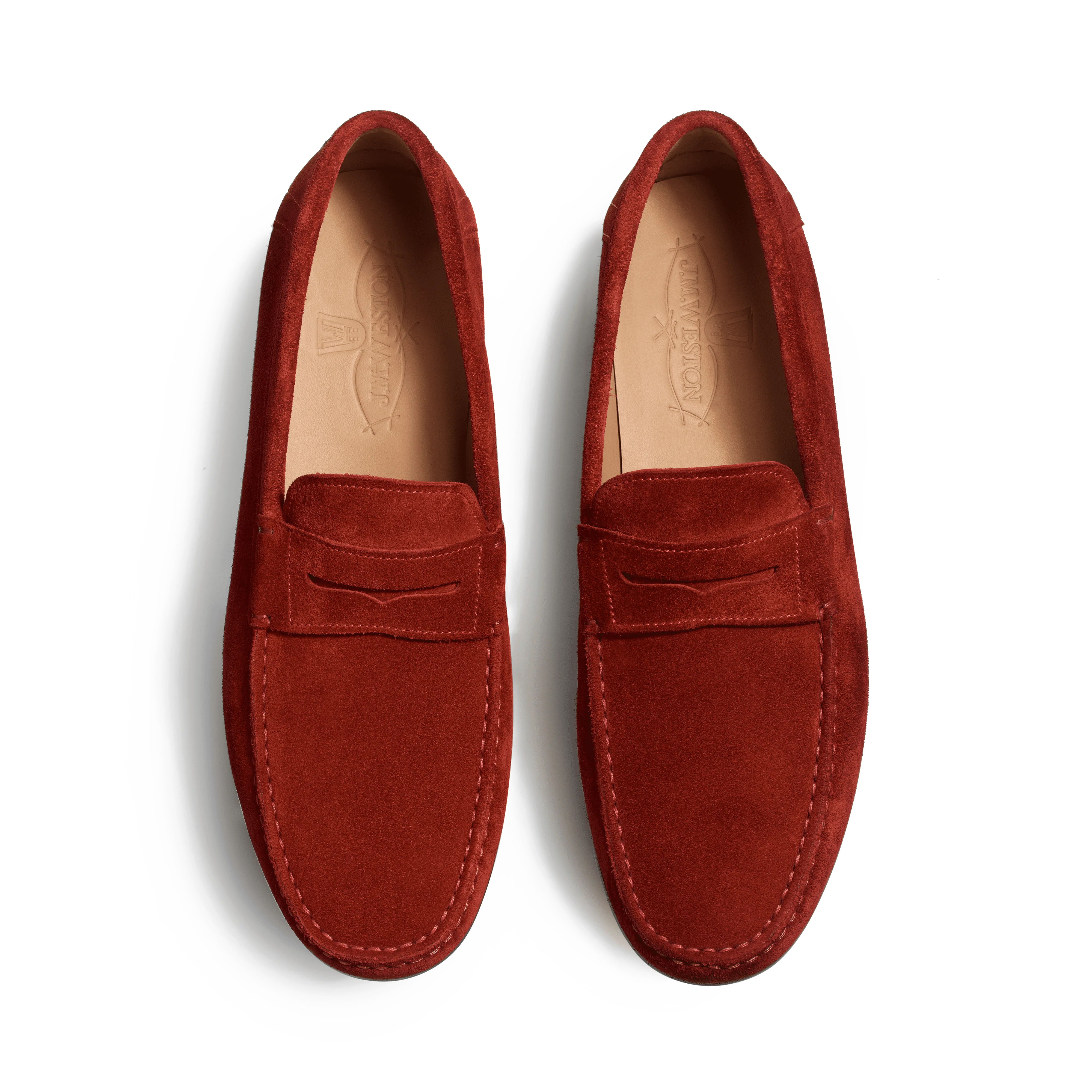 Mocassin de conduite à bride Ajaccio [homme velours rouge] - Image 3