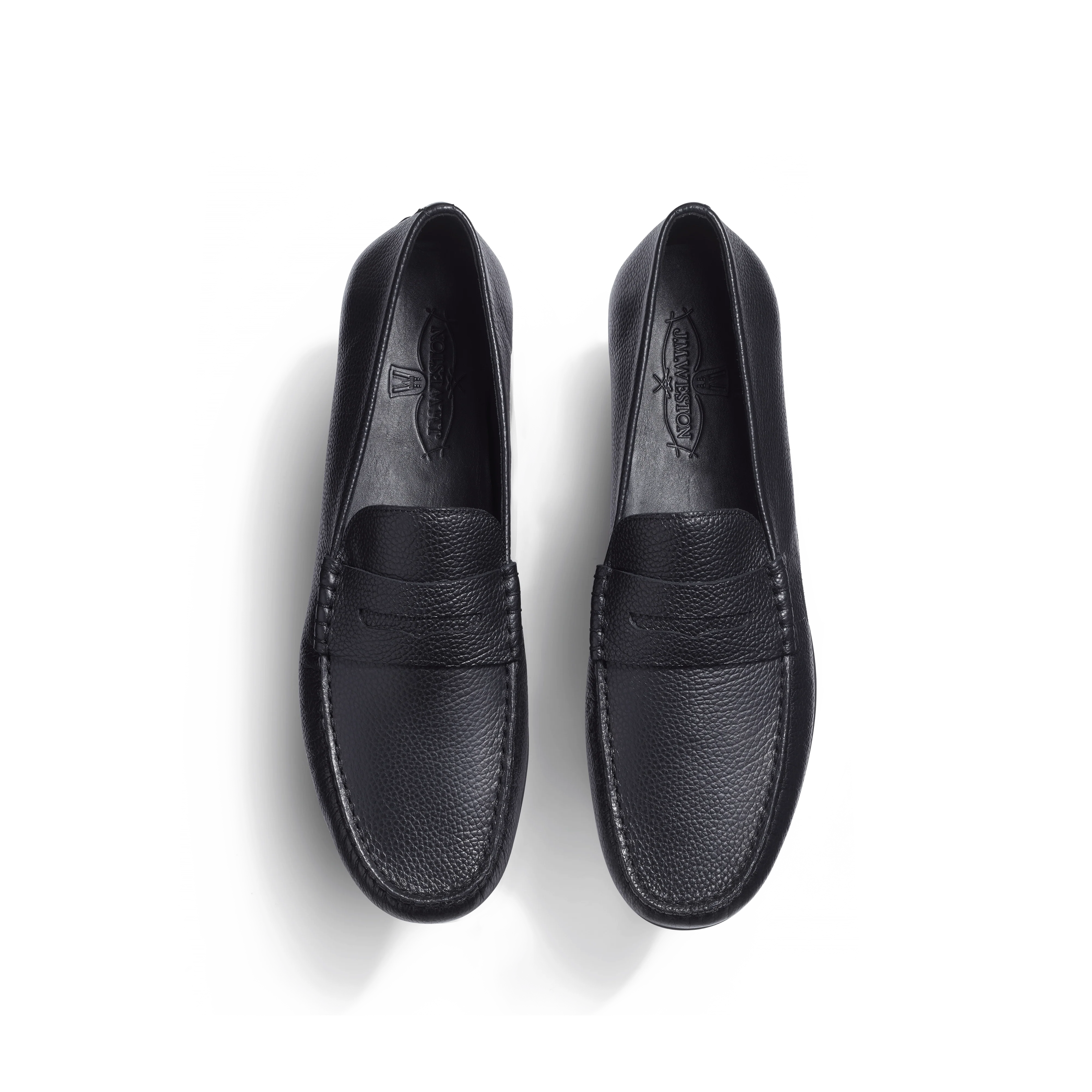 Mocassin de conduite Warning [homme cuir veau grainé noir] - Image 3