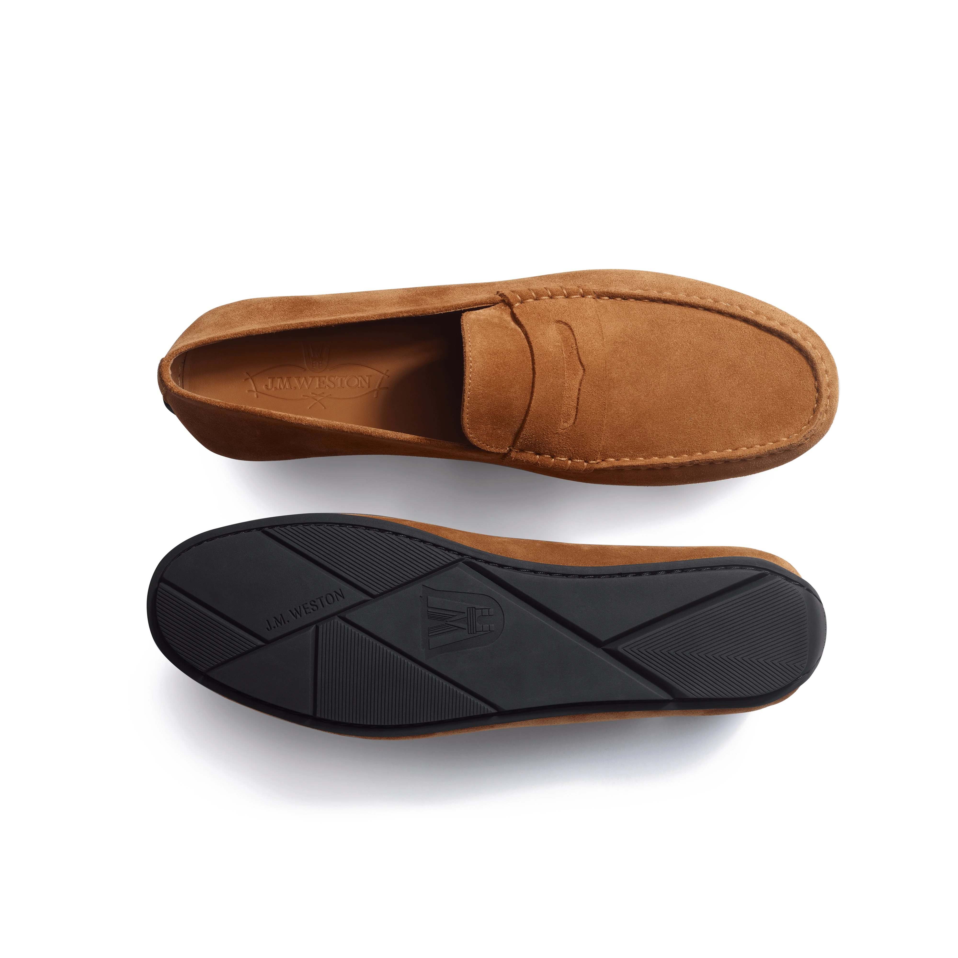 Mocassin de conduite Warning [homme cuir veau velours beachnut] - Image 4
