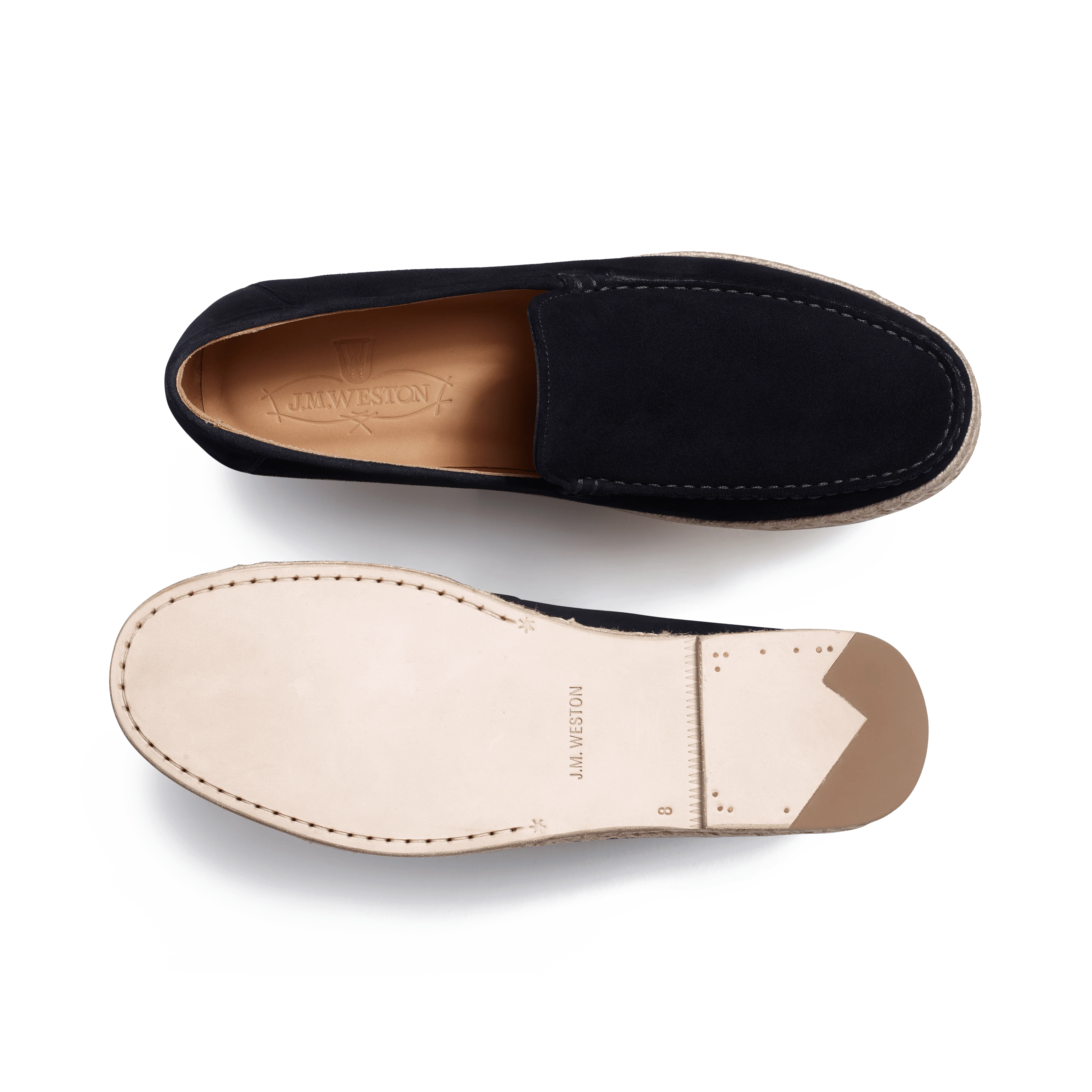 Mocassin Espadrille Uzès [homme velours bleu marine] - Image 4