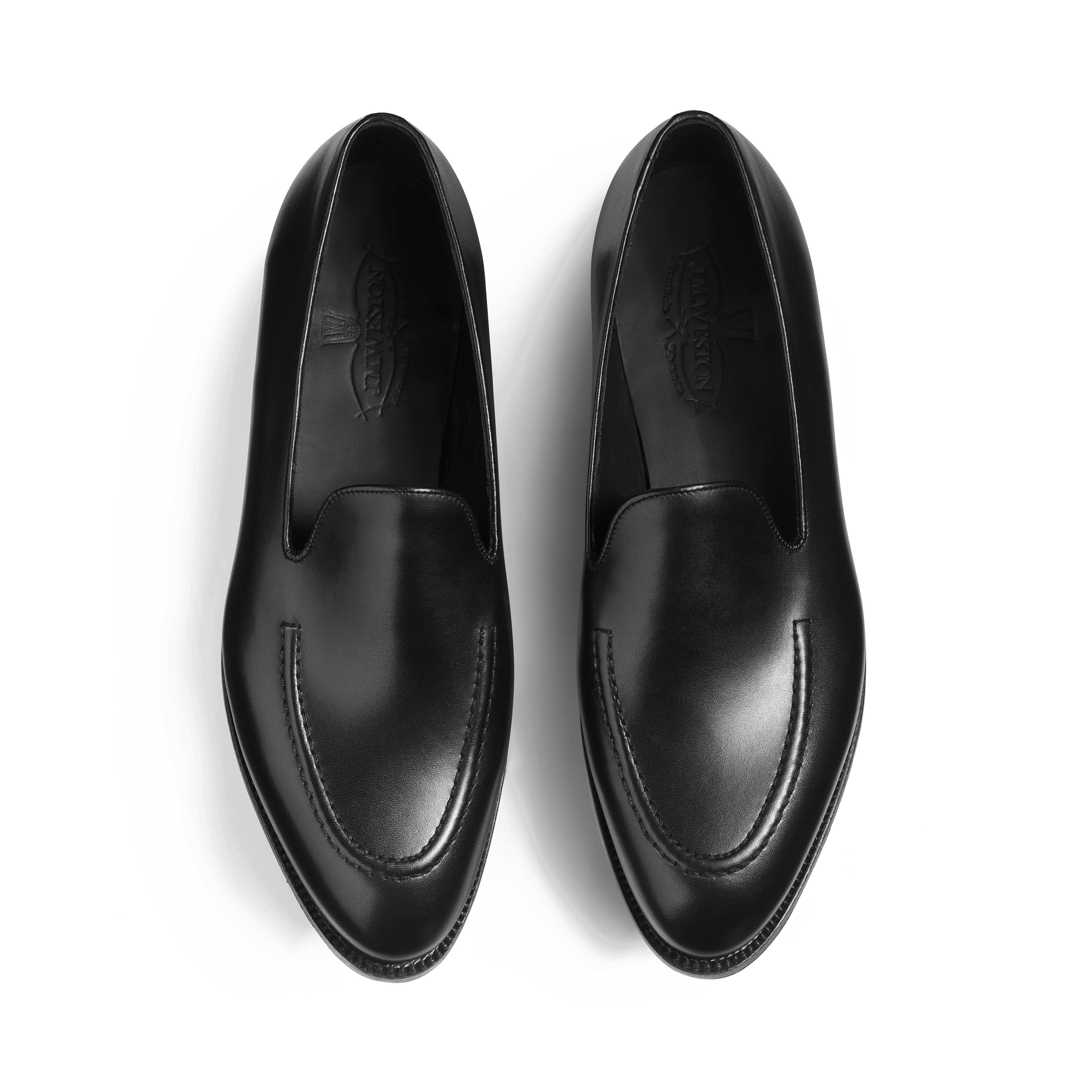 Mocassin Menton [homme cuir lisse noir nuance] - Image 3