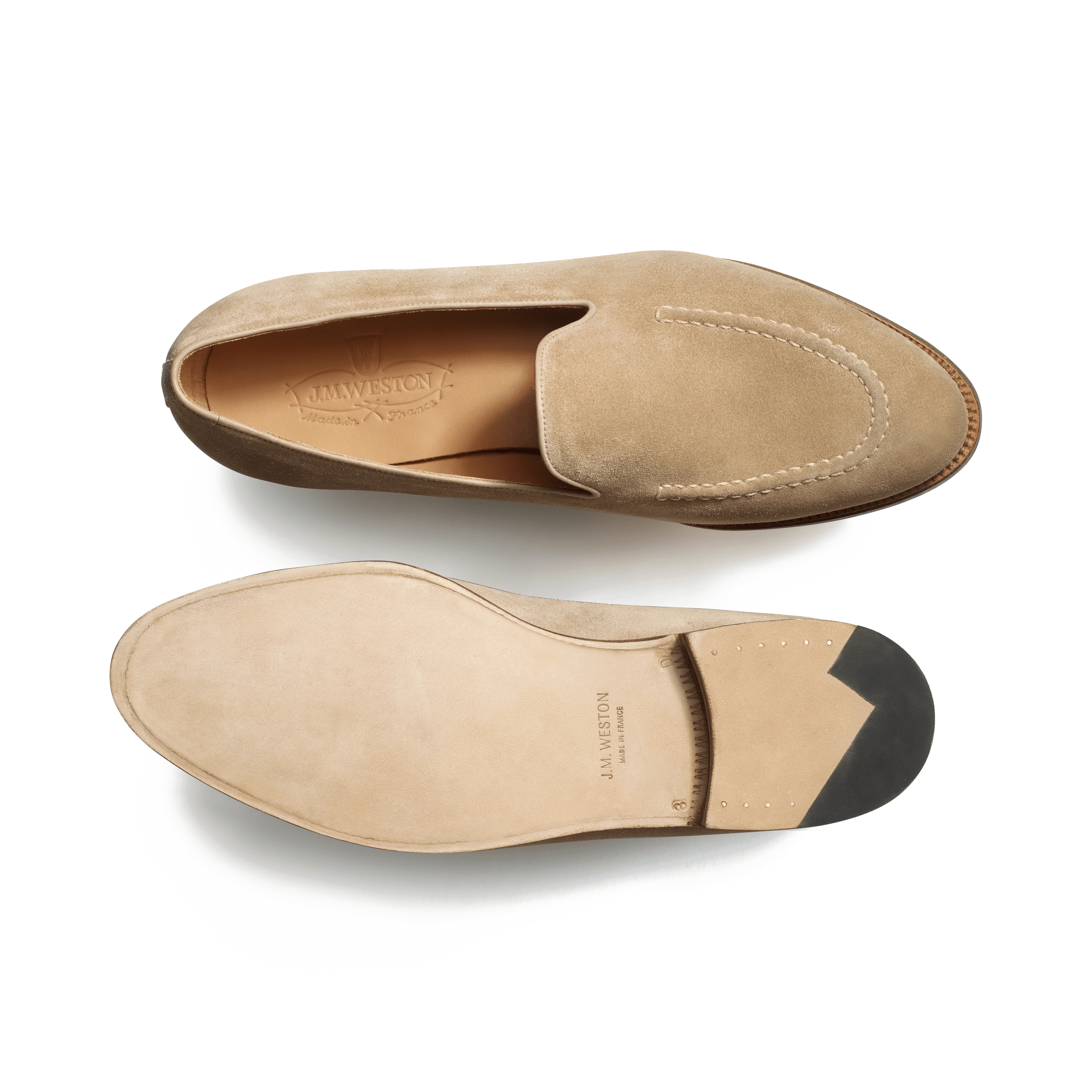 Mocassin Menton [homme velours beige] - Image 4