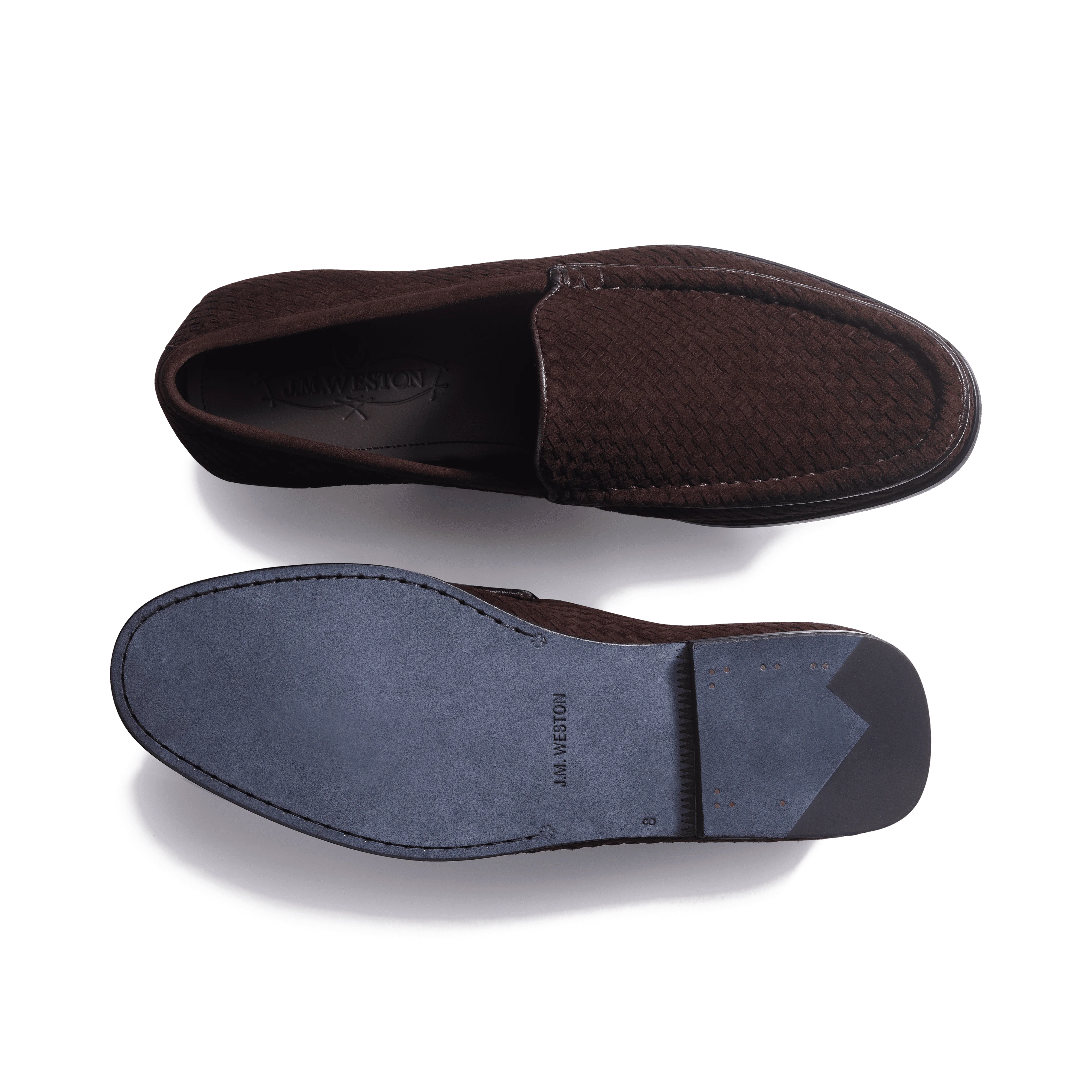 Mocassin Souple Tressé Calvi [homme velours marron ébène] - Image 4