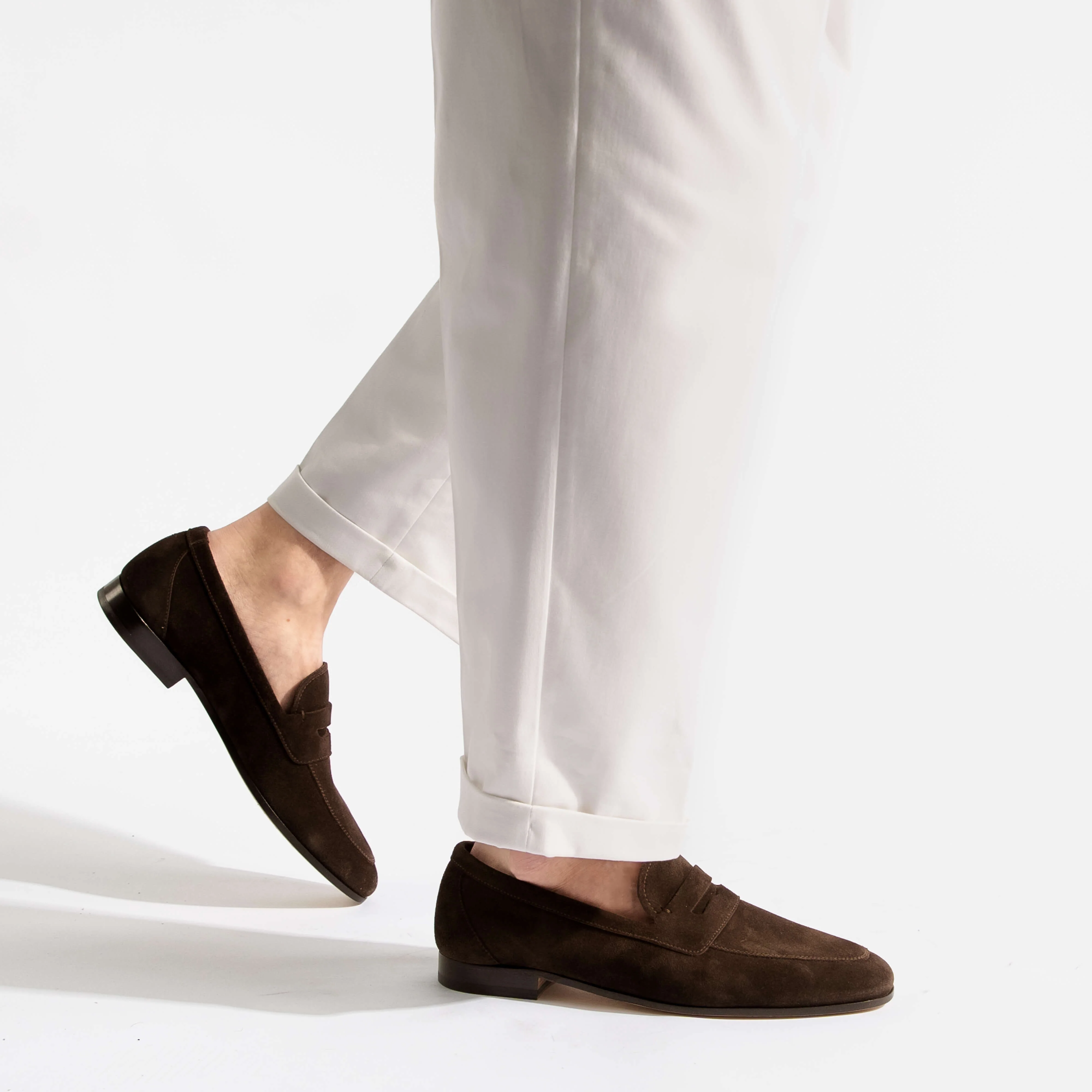 Mocassin Woogie [homme cuir veau velours marron foncé] - Image 5