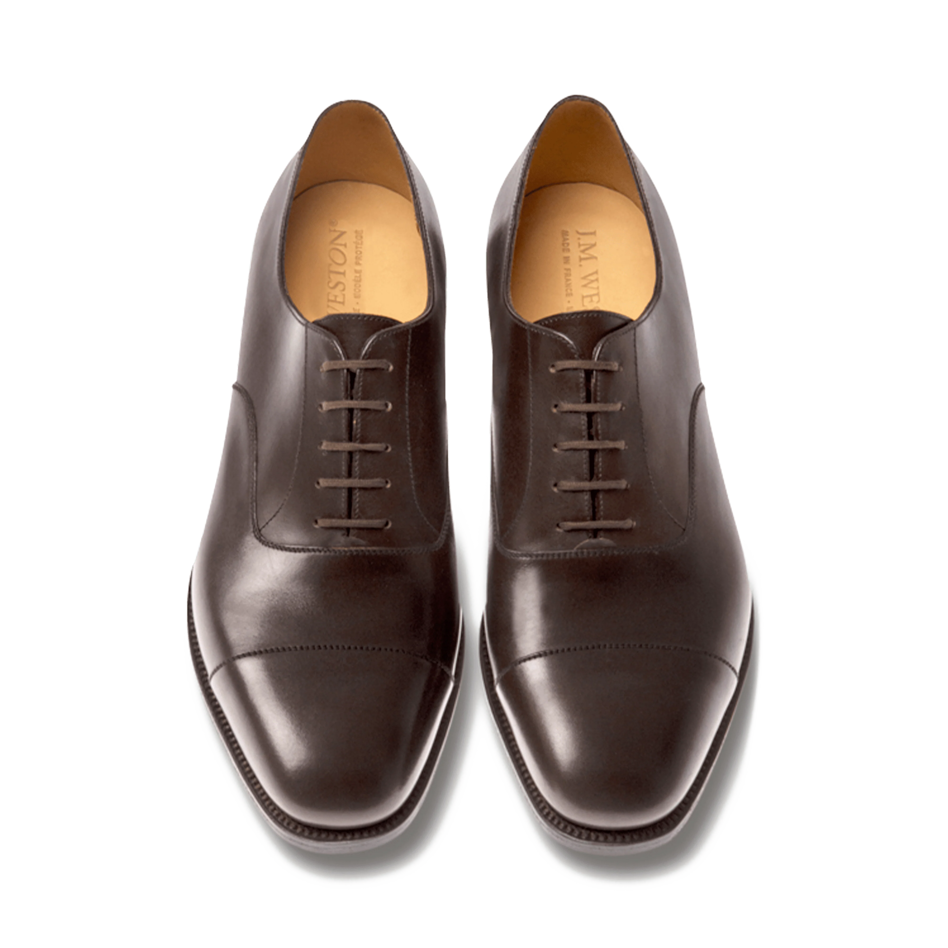 Richelieu bout droit [Homme cuir lisse marron mélèze] - Image 3
