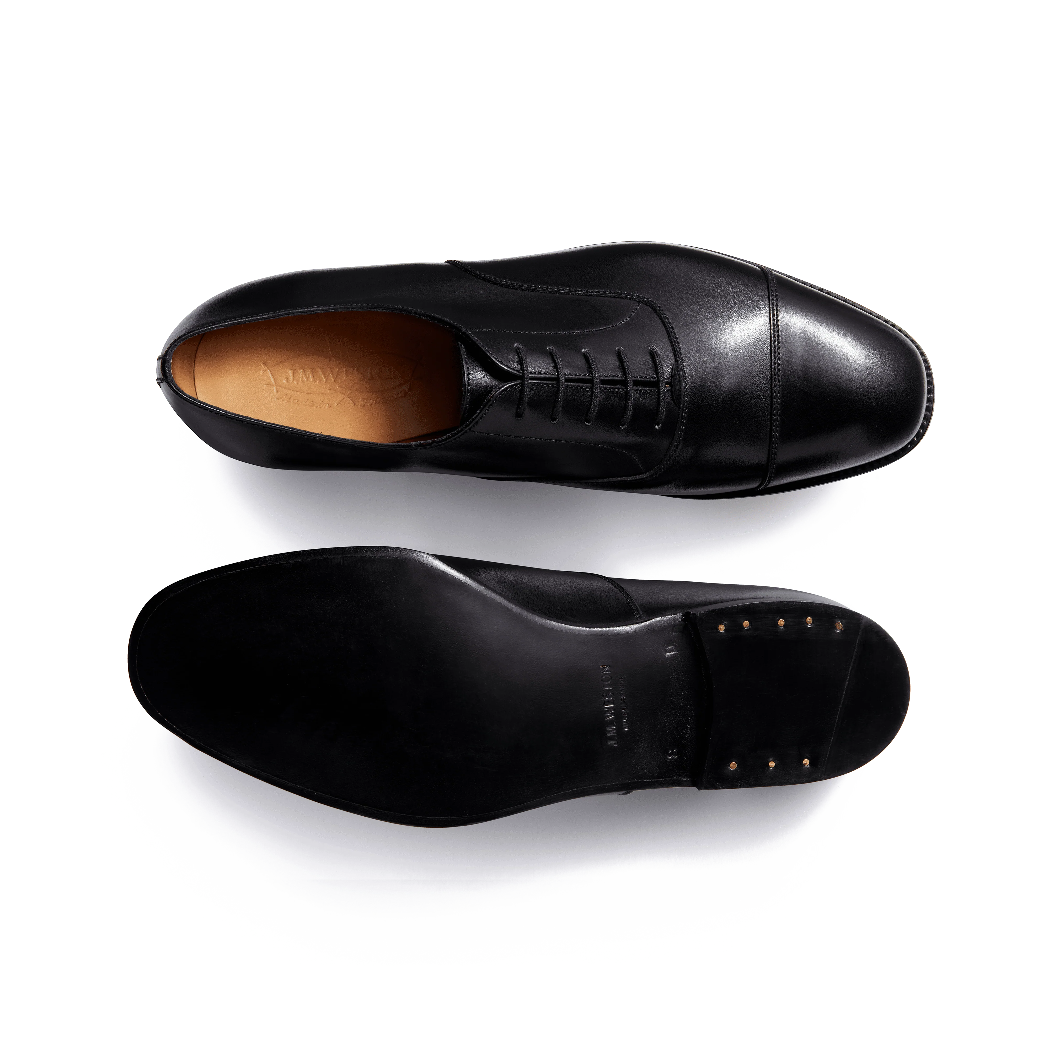 Richelieu bout droit [Homme cuir lisse noir] - Image 4