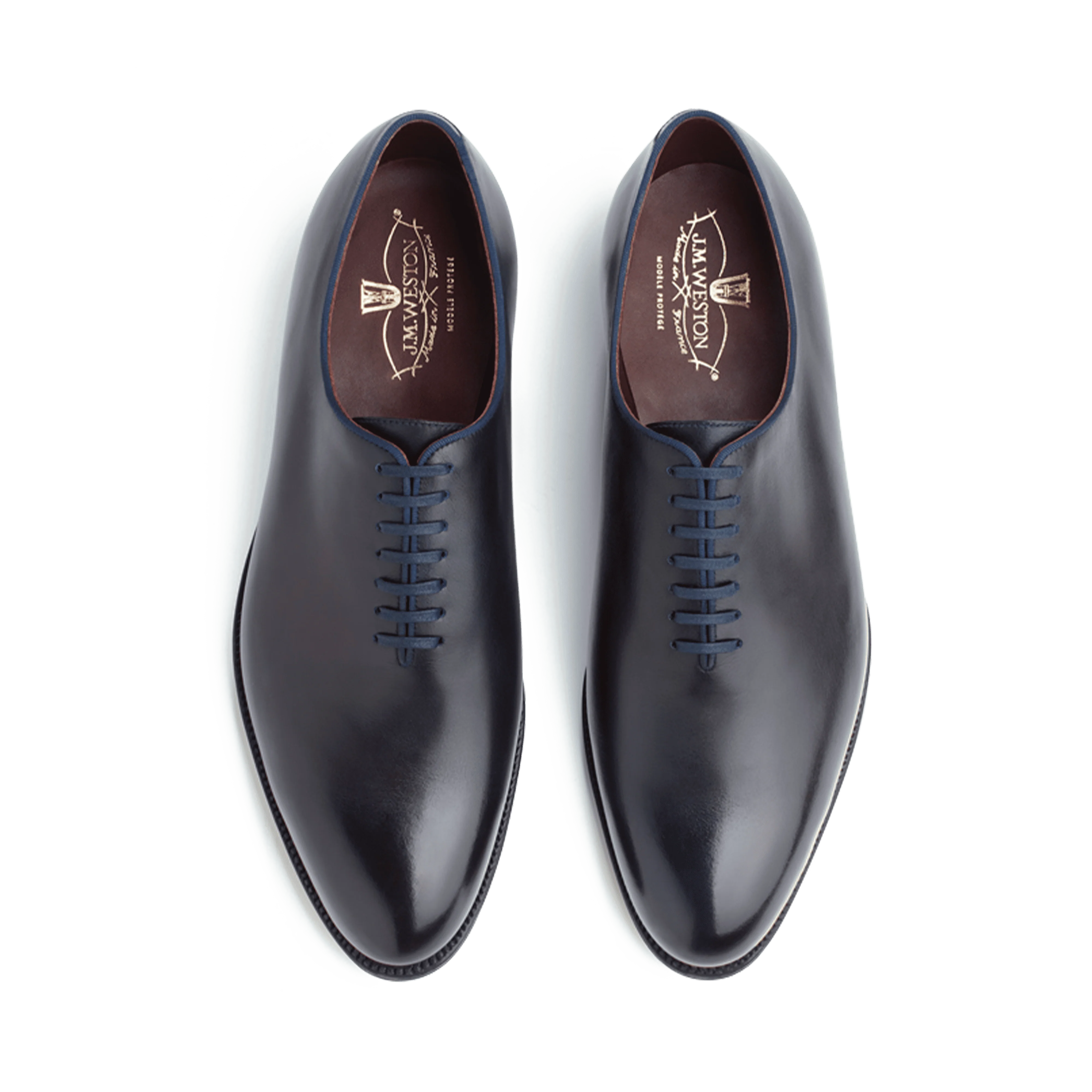 Richelieu empeigne unie Ultra [Homme cuir lisse tamponato bleu] - Image 3