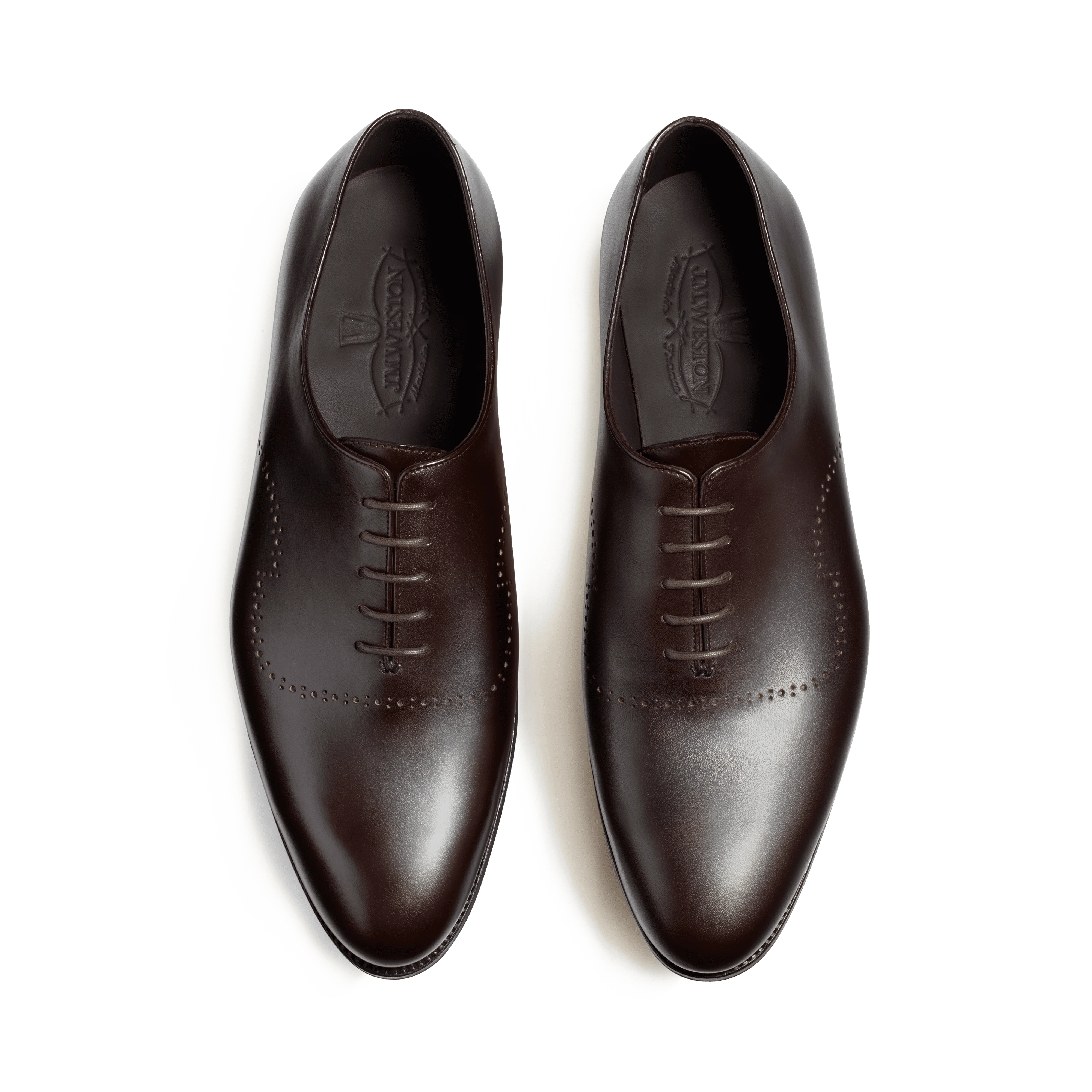 Richelieu One cut perforé Rémi [Homme cuir lisse marron mélèze] - Image 3